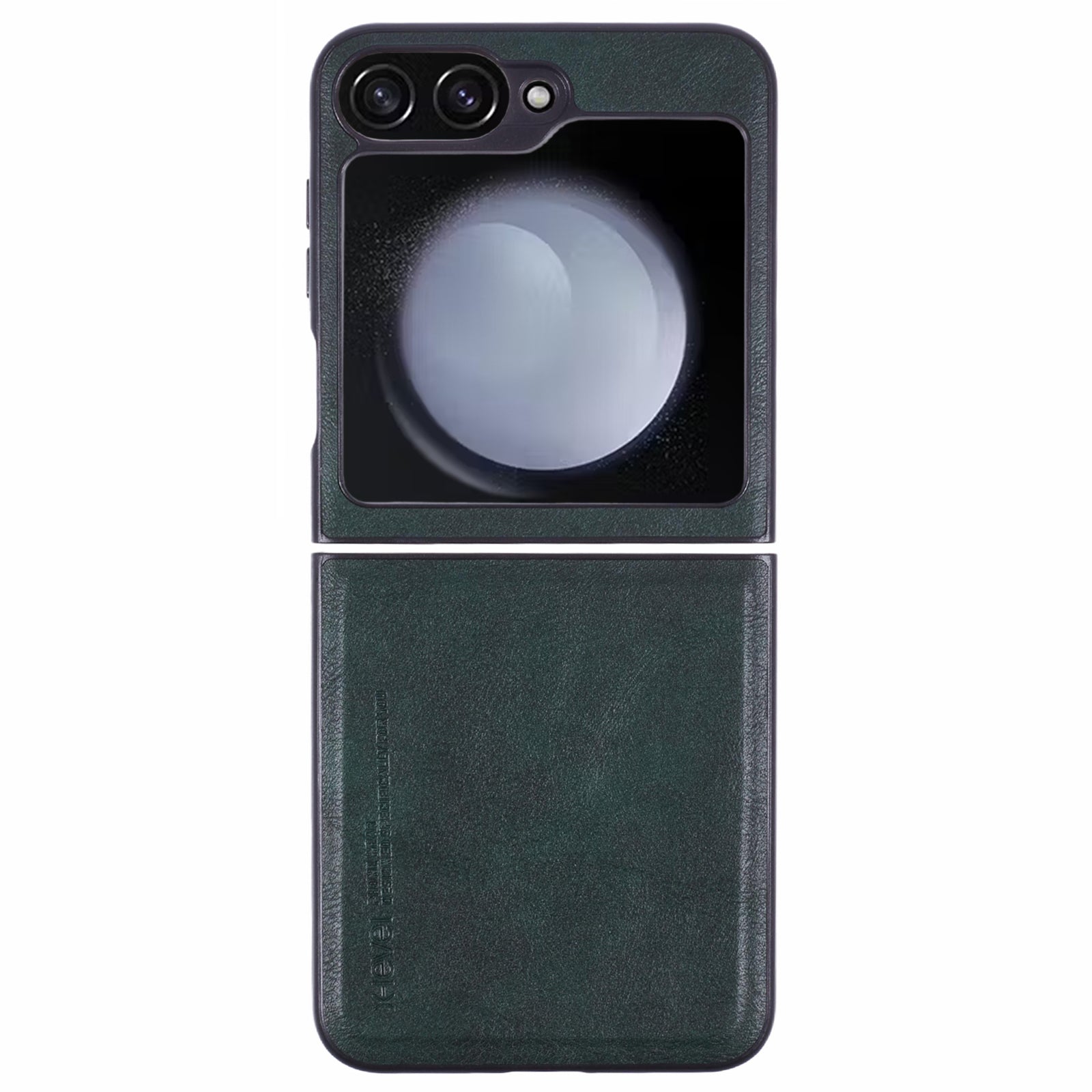 X-LEVEL Bojue-3 Series For Samsung Galaxy Z Flip6 5G Case Leather+TPU+PC Anti-Fall Cell Phone Cover - Midnight Green