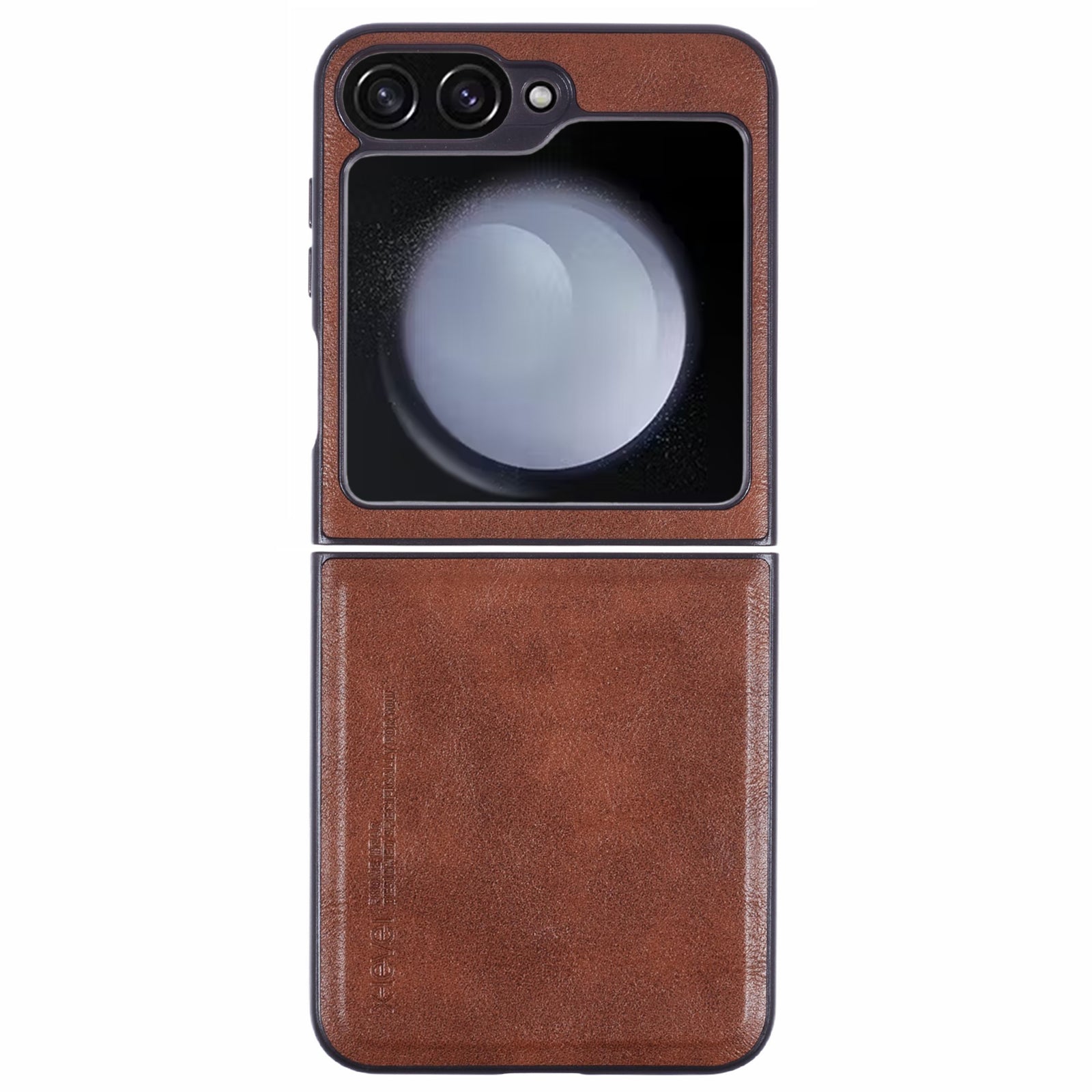 X-LEVEL Bojue-3 Series For Samsung Galaxy Z Flip6 5G Case Leather+TPU+PC Anti-fall Cell Phone Cover - Brown