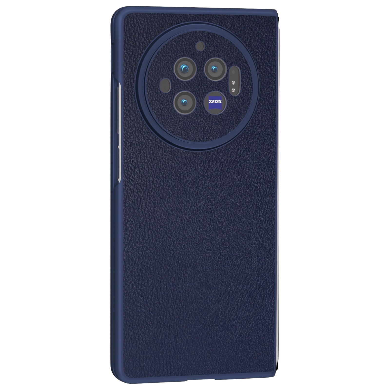 For vivo X Fold3 Case PU Leather Coated Hard PC Folding Phone Cover - Dark Blue