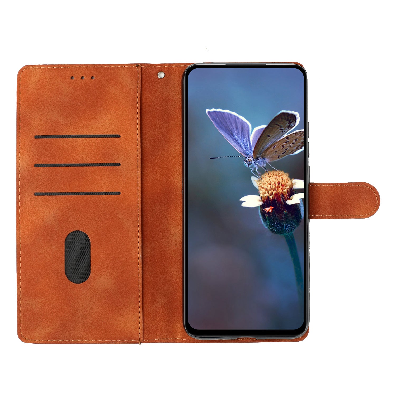 For Samsung Galaxy S20 FE / S20 FE 5G / S20 FE 2022 / S20 Lite Case Sakura Butterfly Imprint Leather Wallet Phone Cover - Brown