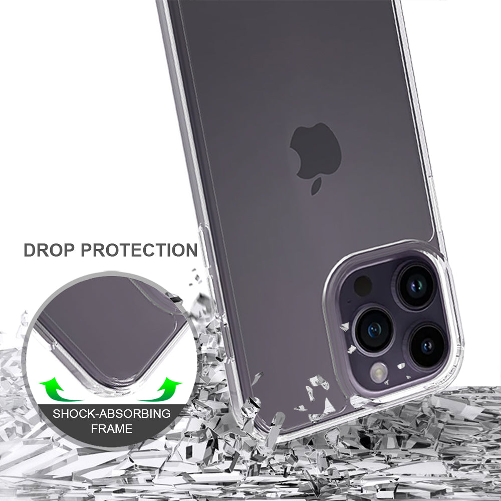 For iPhone 16 Pro Case Acrylic + TPU Anti-Scratch Clear Back Phone Cover