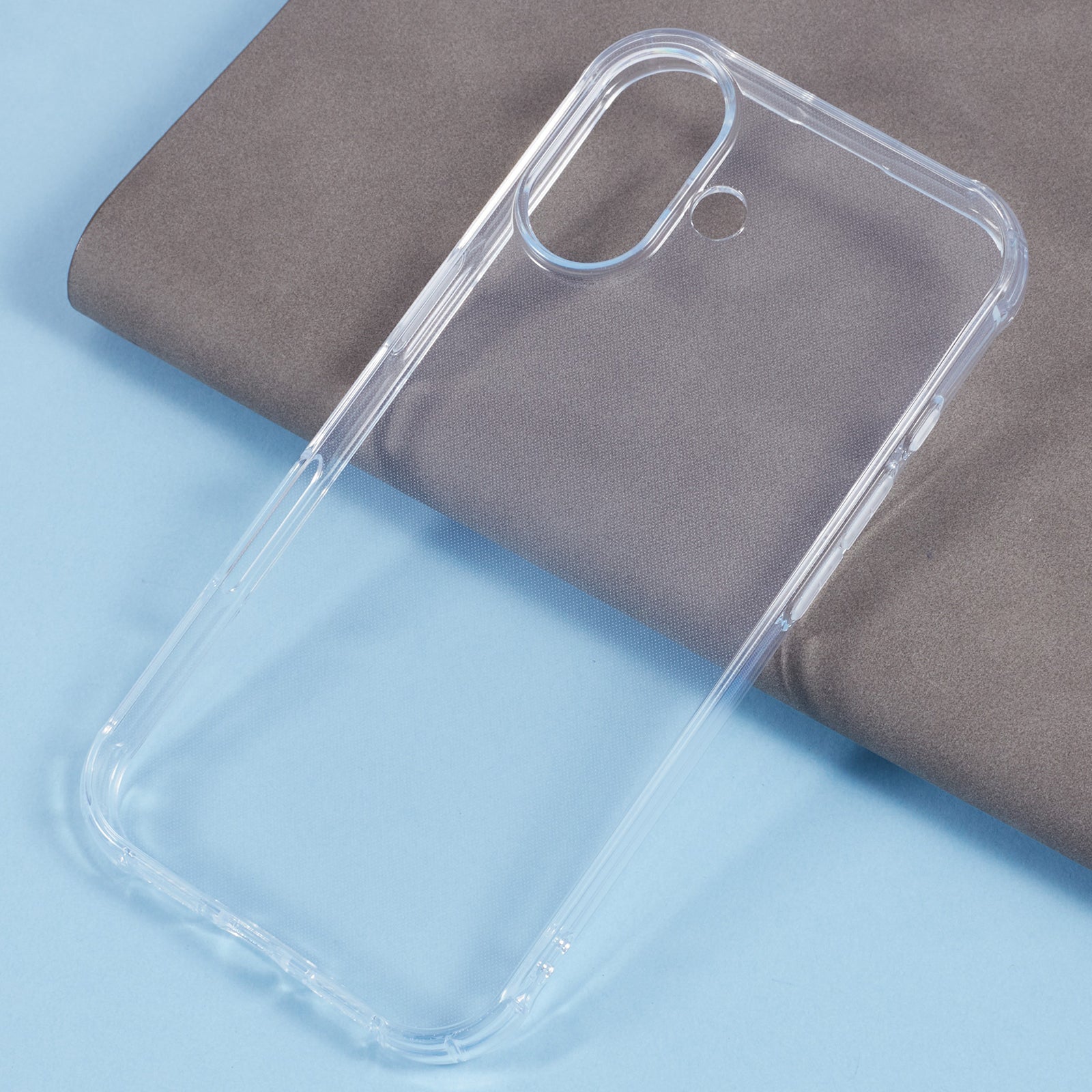 For iPhone 16 Wholesale Phone Cases Clear TPU Drop-Proof Phone Cover (Big Rear Lens Cutout)