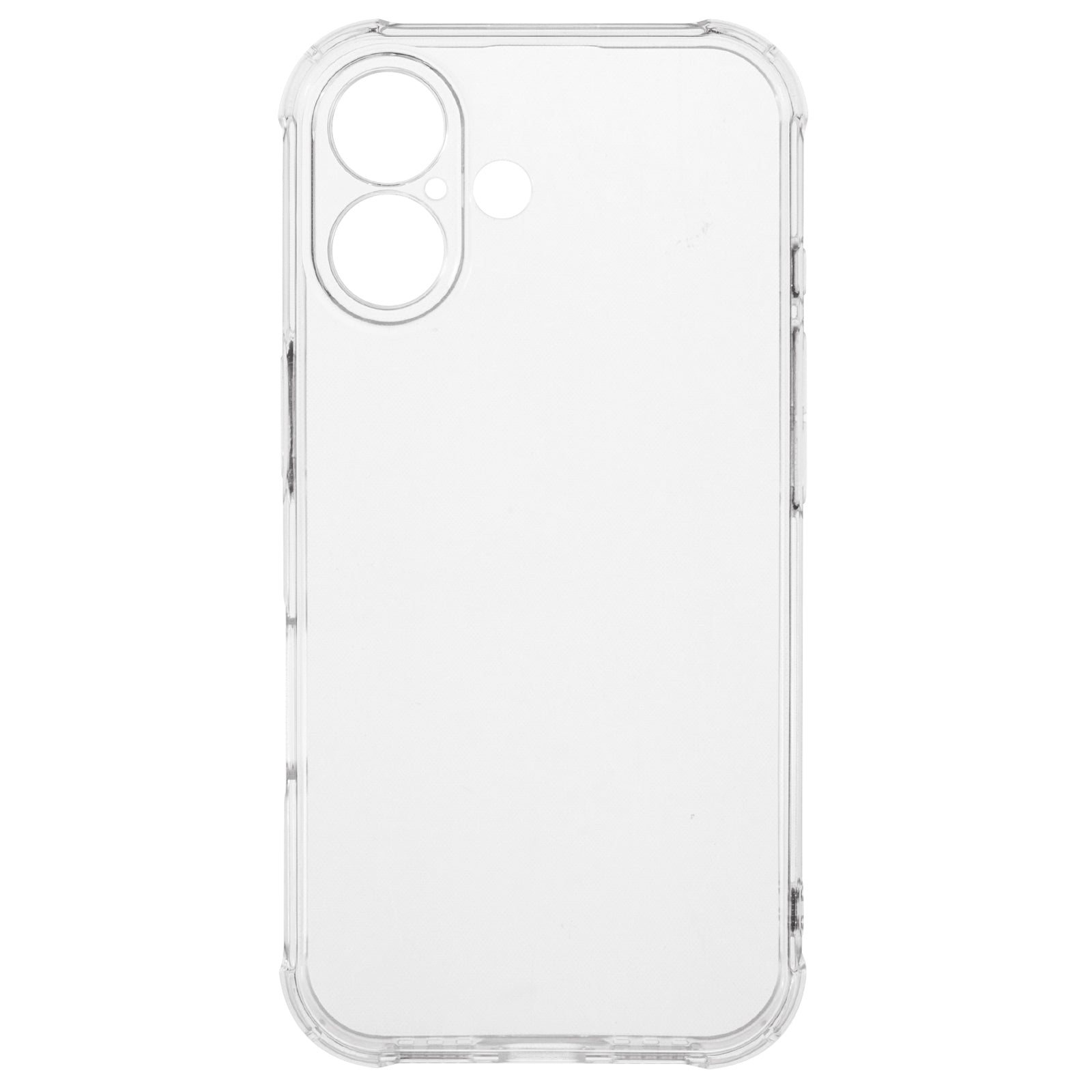 For iPhone 16 Case HD Clear Shockproof TPU Phone Cover (Precise Rear Lens Cutout)