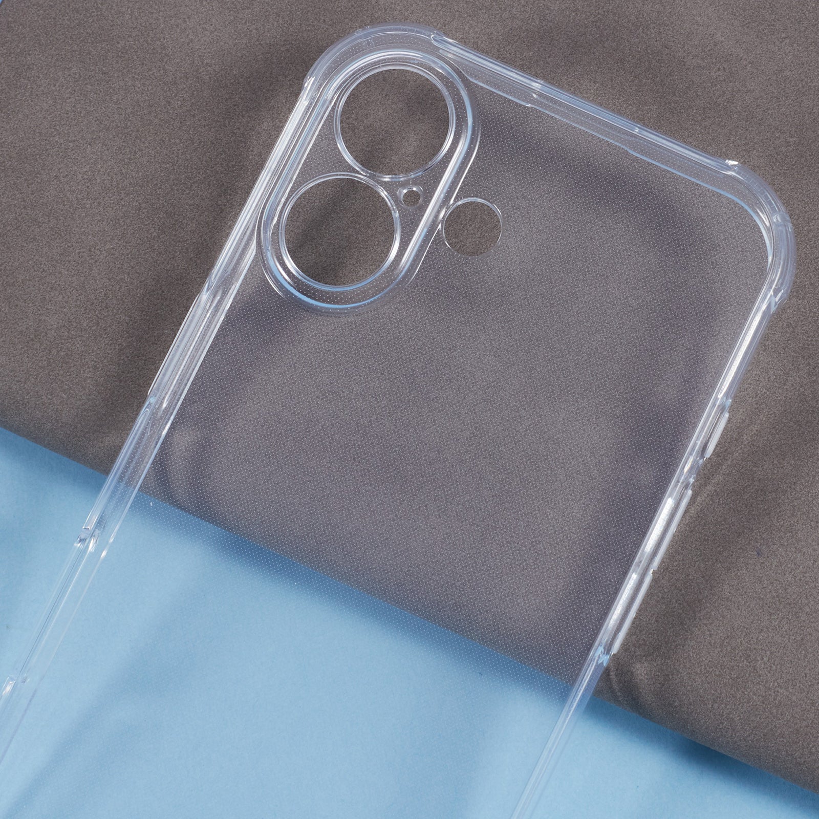 For iPhone 16 Case HD Clear Shockproof TPU Phone Cover (Precise Rear Lens Cutout)