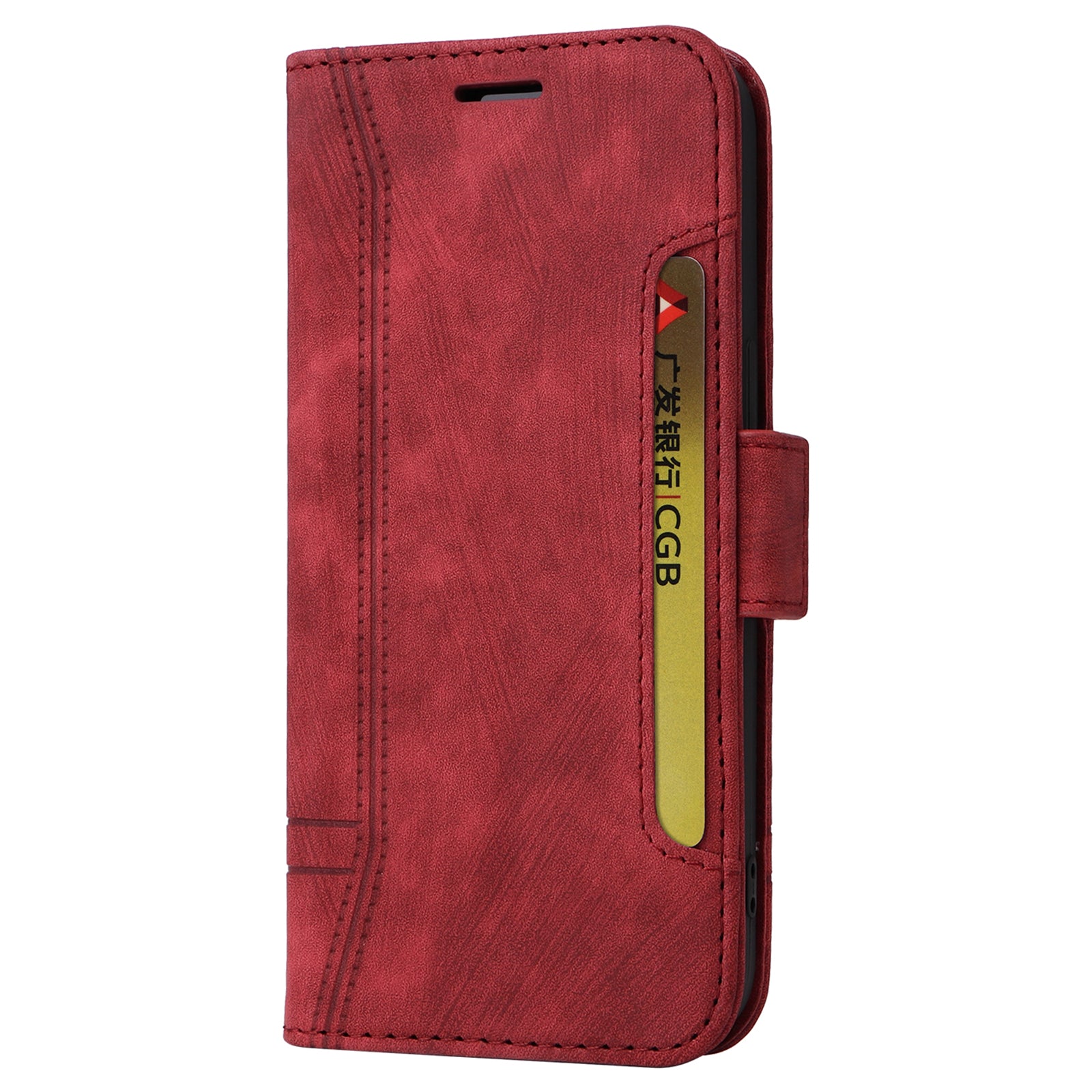 BETOPNICE 001 for iPhone 16 Case Leather Phone Cover Handbag Flip Stand Protective - Red