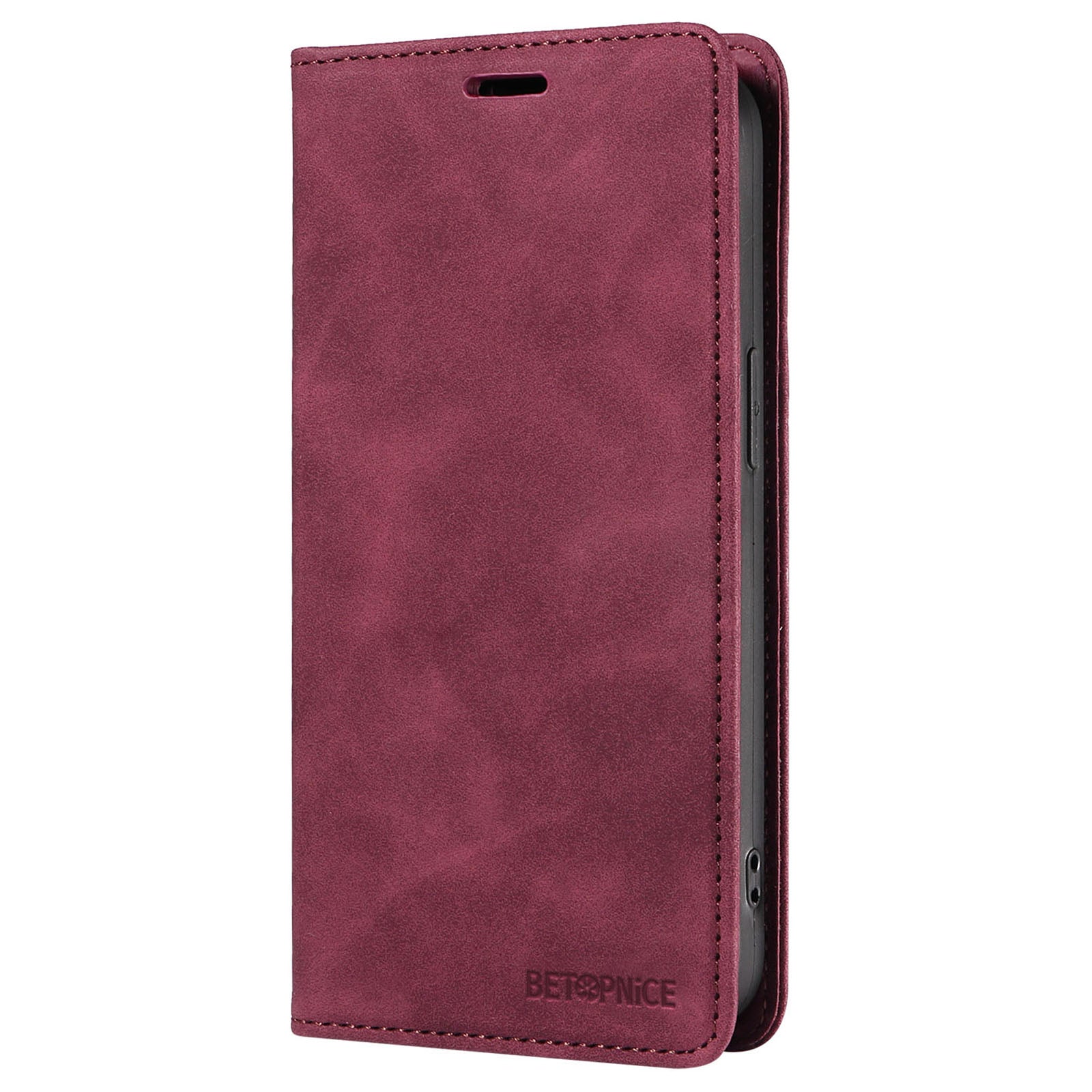 BETOPNICE 003 For iPhone 16 Leather Case Wallet Stand Protective Phone Cover - Red