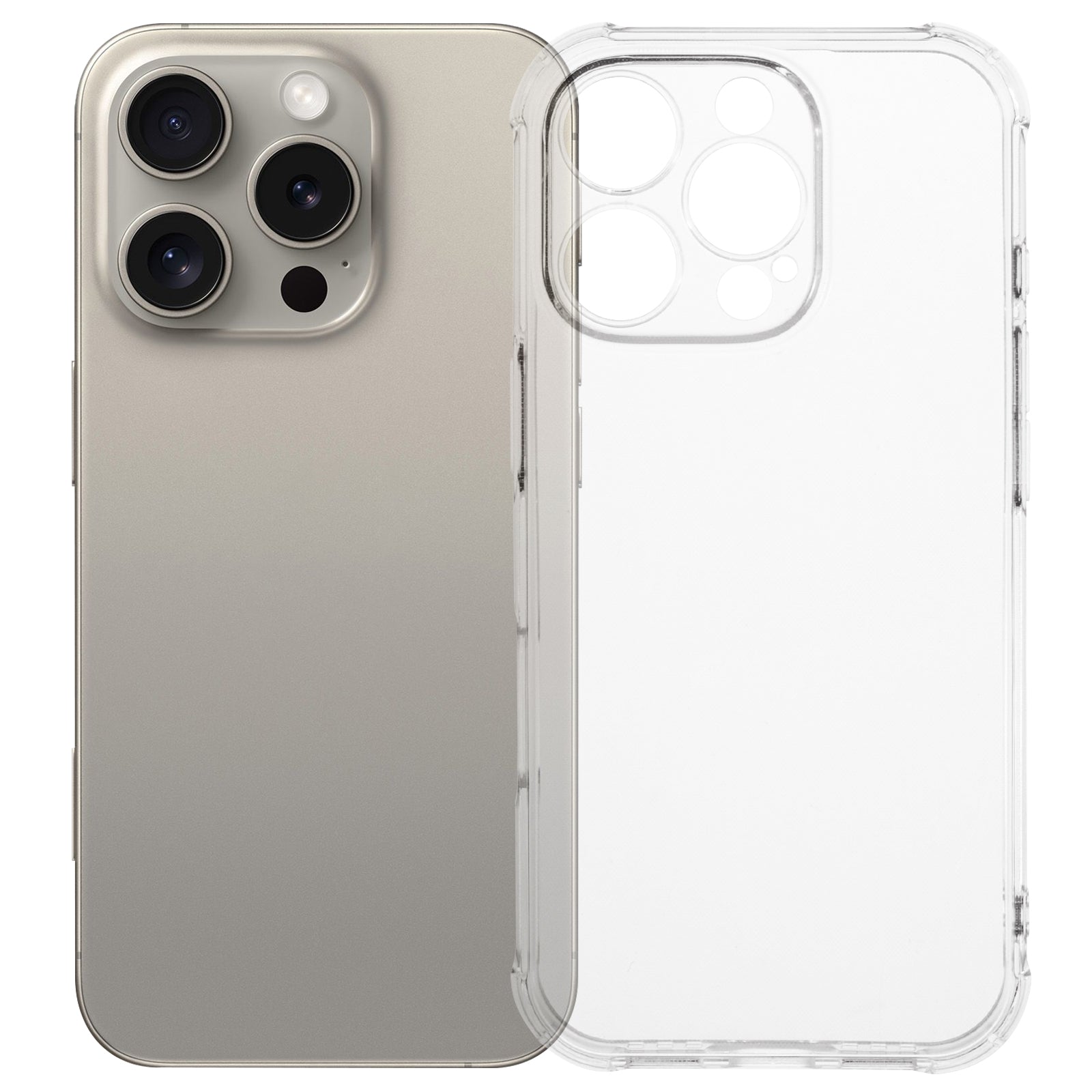 Wholesale Phone Case for iPhone 16 Pro Max Clear TPU Cell Phone Cover (Precise Rear Lens Cutout)