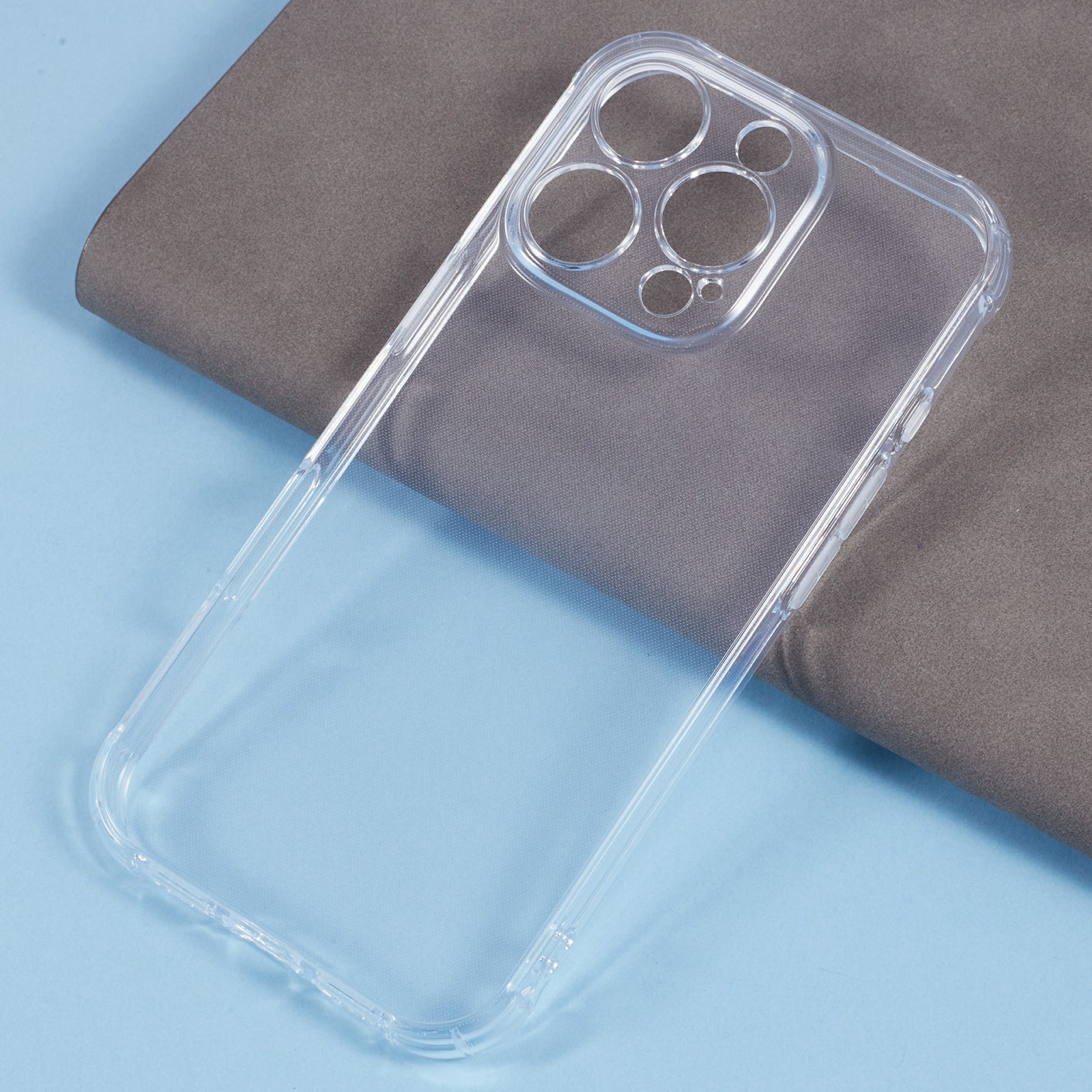 Wholesale Phone Case for iPhone 16 Pro Max Clear TPU Cell Phone Cover (Precise Rear Lens Cutout)