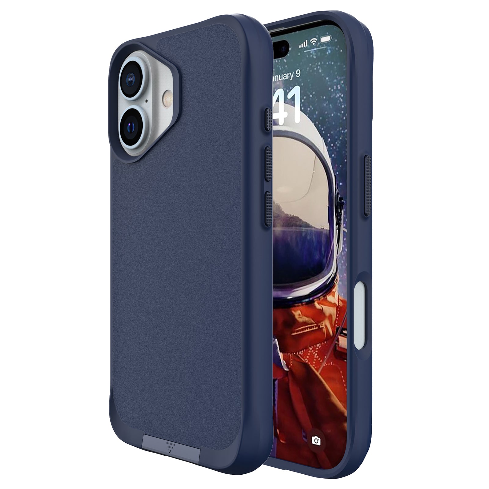 Taurustar Series For iPhone 16 Kickstand Case Shockproof PC+TPU Phone Cover - Blue