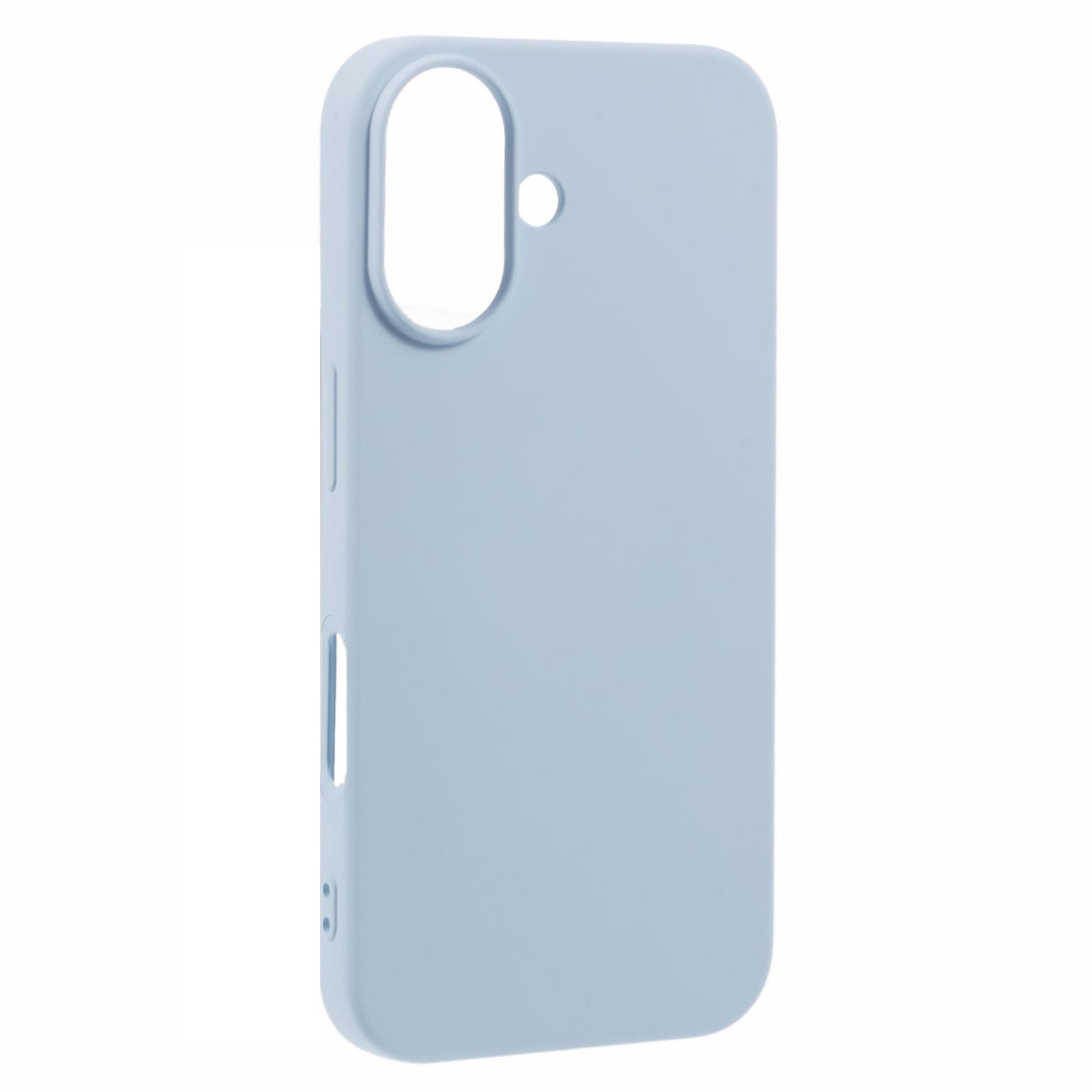 For iPhone 16 Case TPU Phone Cover with Soft Fiber Lining - Baby Blue