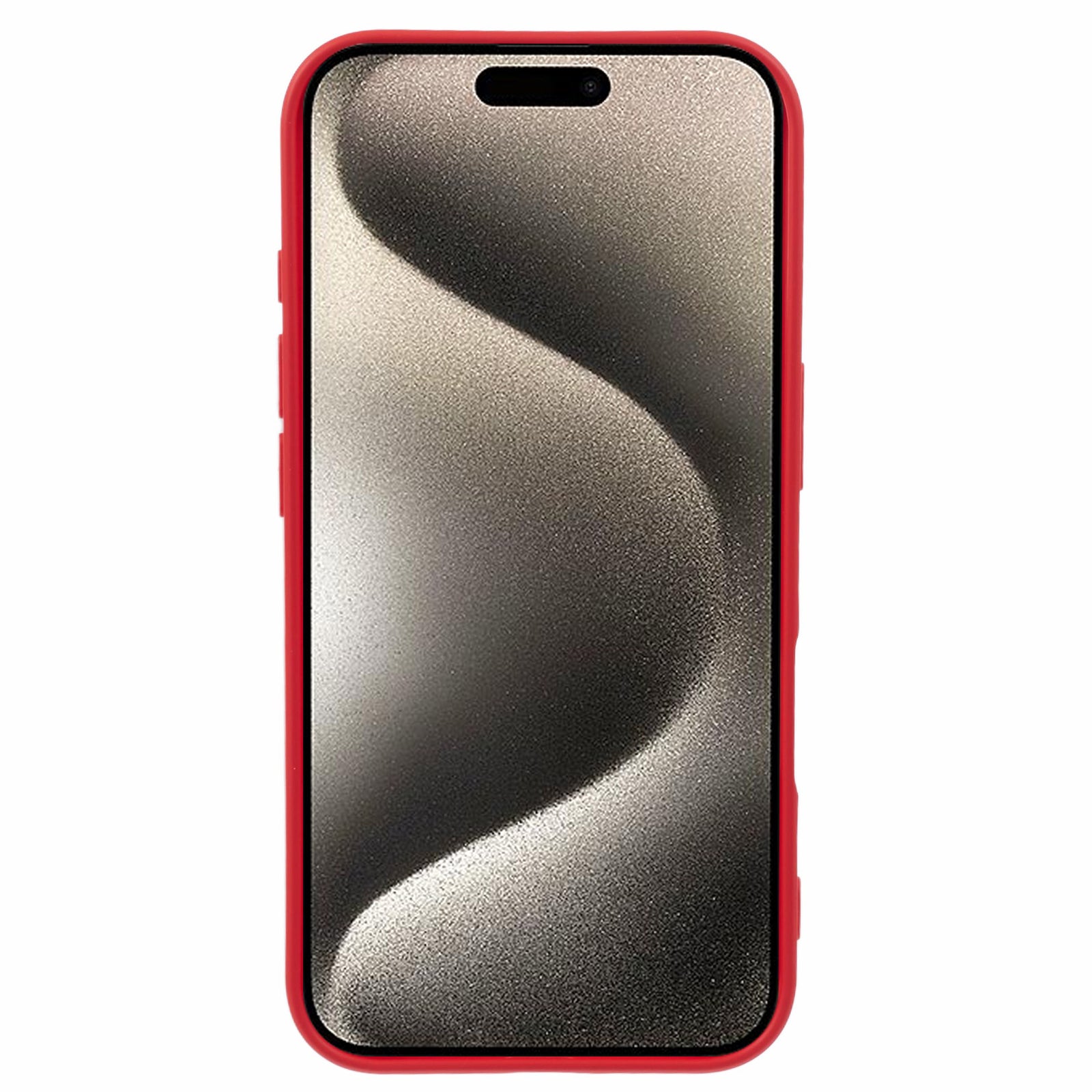 For iPhone 16 Case TPU Phone Cover with Soft Fiber Lining - Red