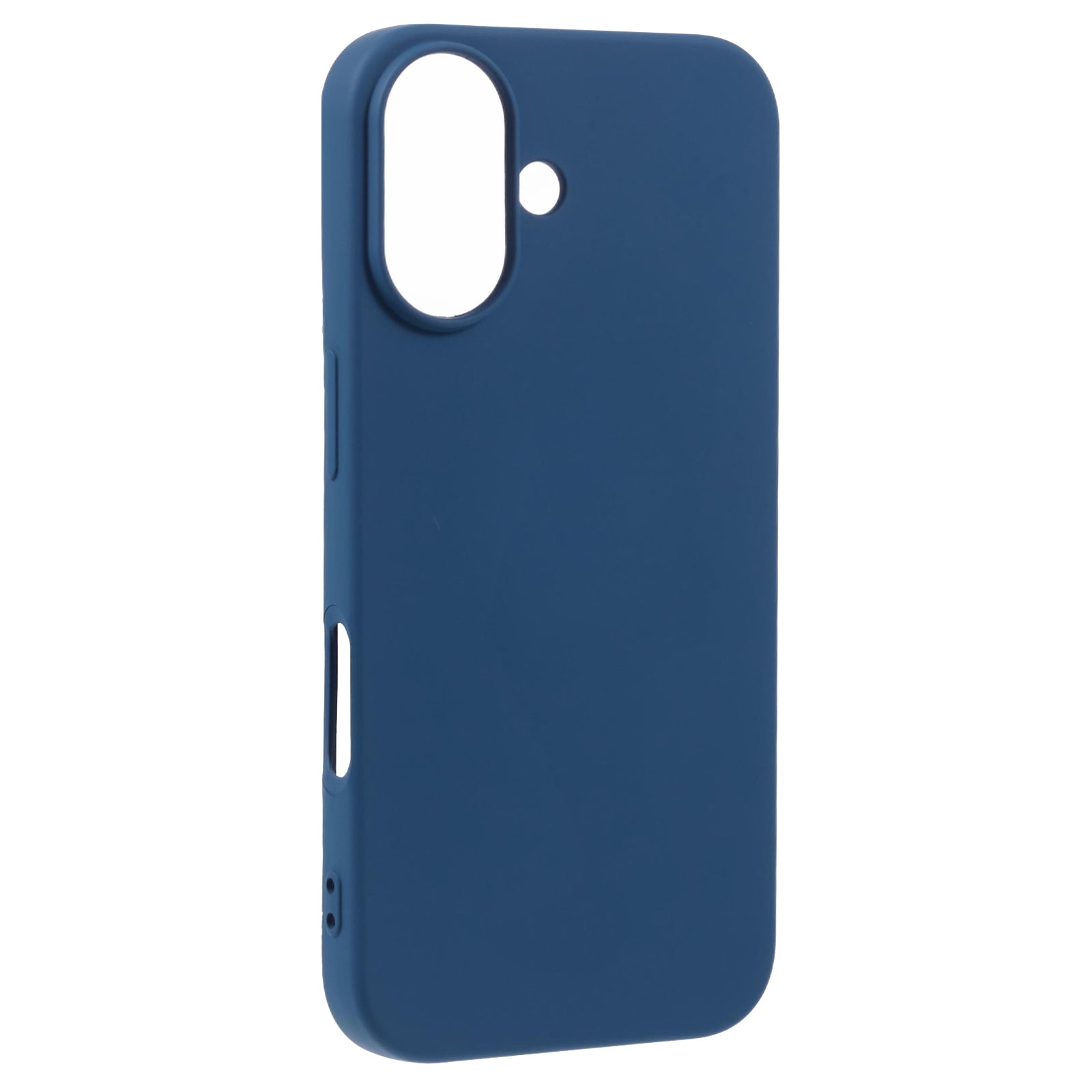 For iPhone 16 Case TPU Phone Cover with Soft Fiber Lining - Sapphire