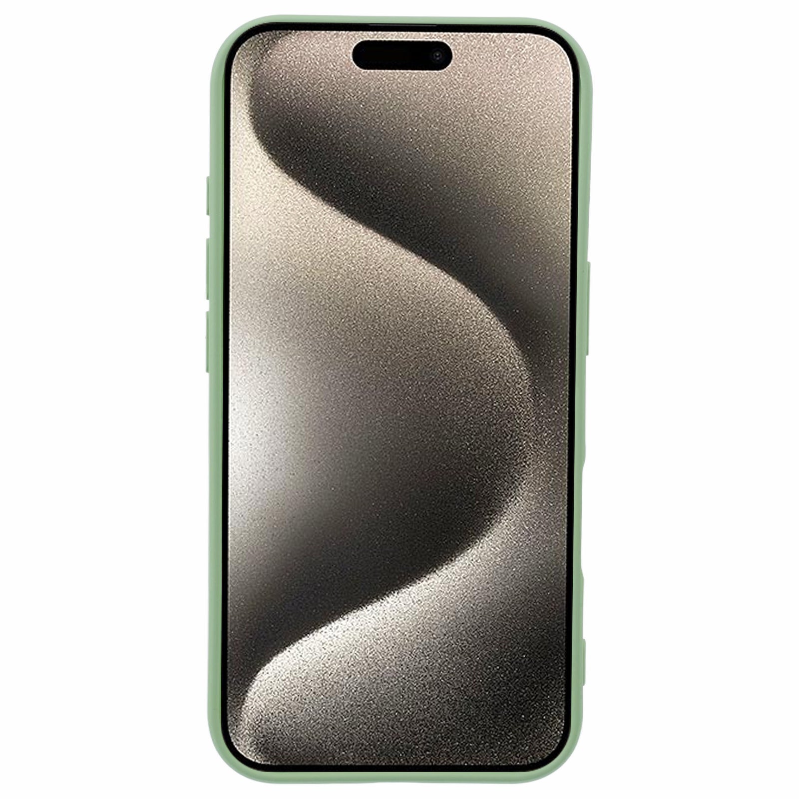 For iPhone 16 Case TPU Phone Cover with Soft Fiber Lining - Matcha Green