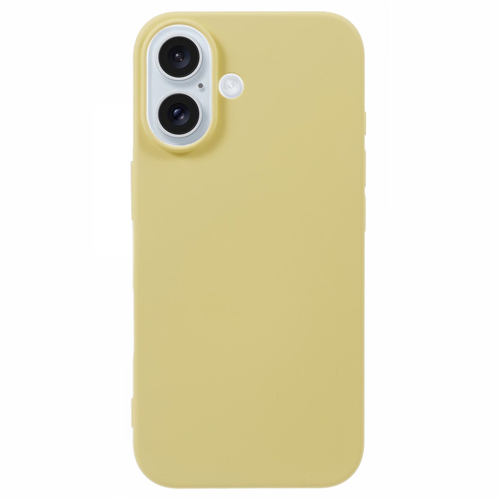 For iPhone 16 Case TPU Phone Cover with Soft Fiber Lining - Yellow