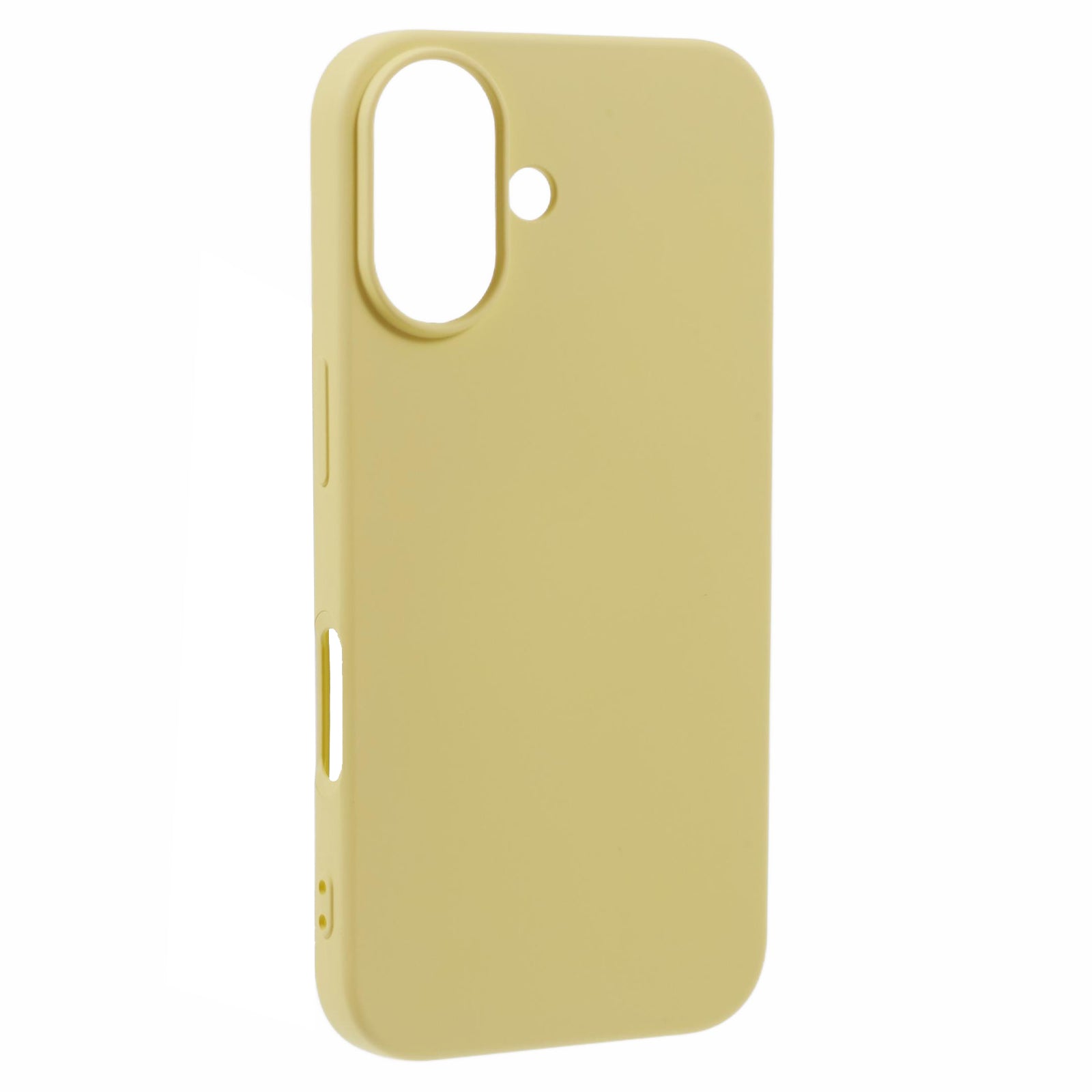 For iPhone 16 Case TPU Phone Cover with Soft Fiber Lining - Yellow