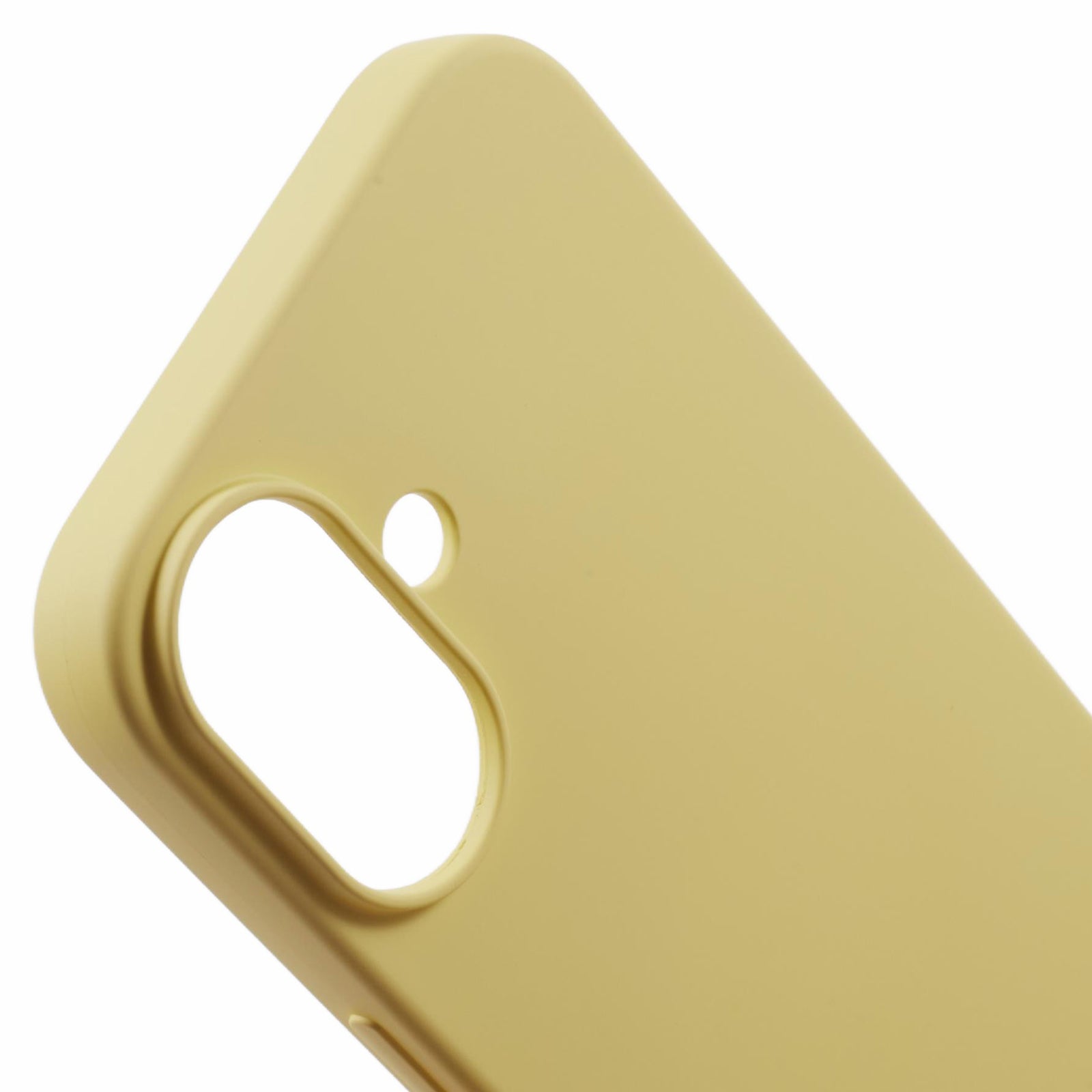 For iPhone 16 Case TPU Phone Cover with Soft Fiber Lining - Yellow