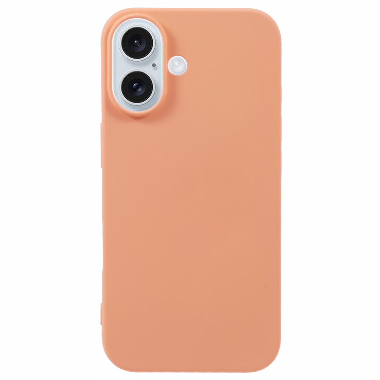 For iPhone 16 Case TPU Phone Cover with Soft Fiber Lining - Orange