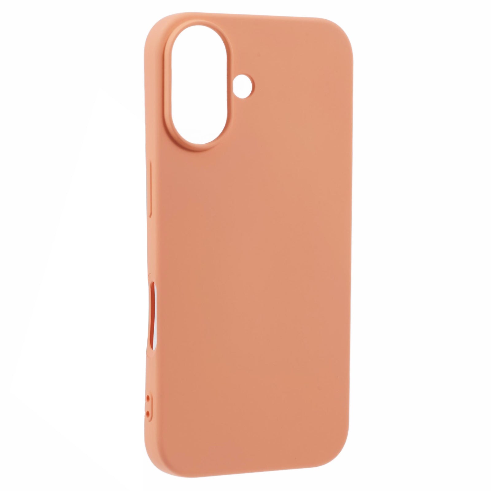 For iPhone 16 Case TPU Phone Cover with Soft Fiber Lining - Orange