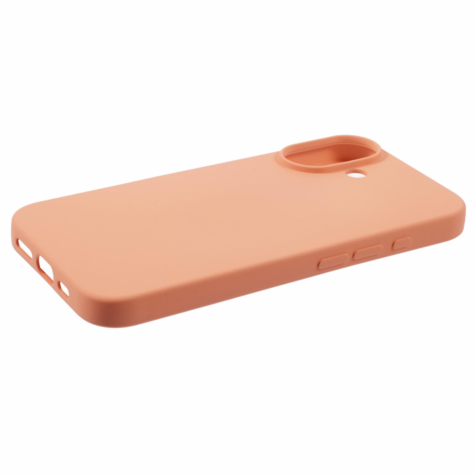 For iPhone 16 Case TPU Phone Cover with Soft Fiber Lining - Orange