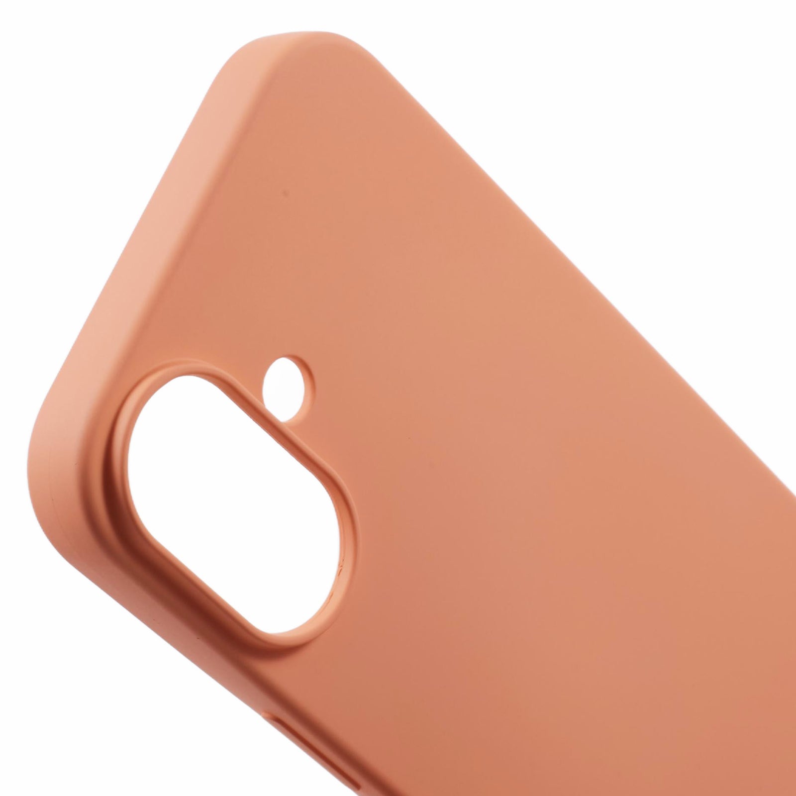 For iPhone 16 Case TPU Phone Cover with Soft Fiber Lining - Orange