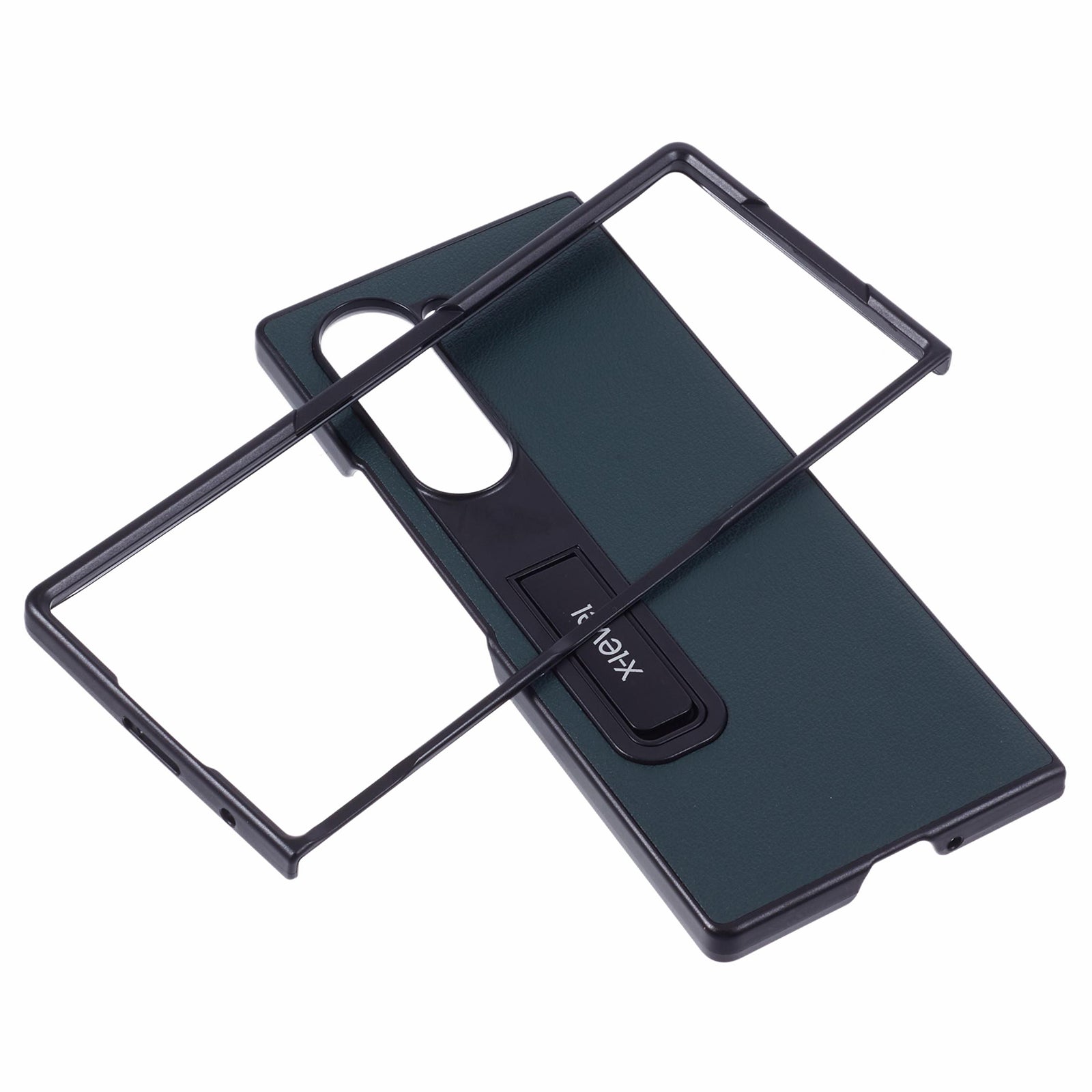 X-LEVEL For Samsung Galaxy Z Fold6 5G Magnetic Kickstand Phone Case PU Leather+PC Phone Cover - Midnight Green