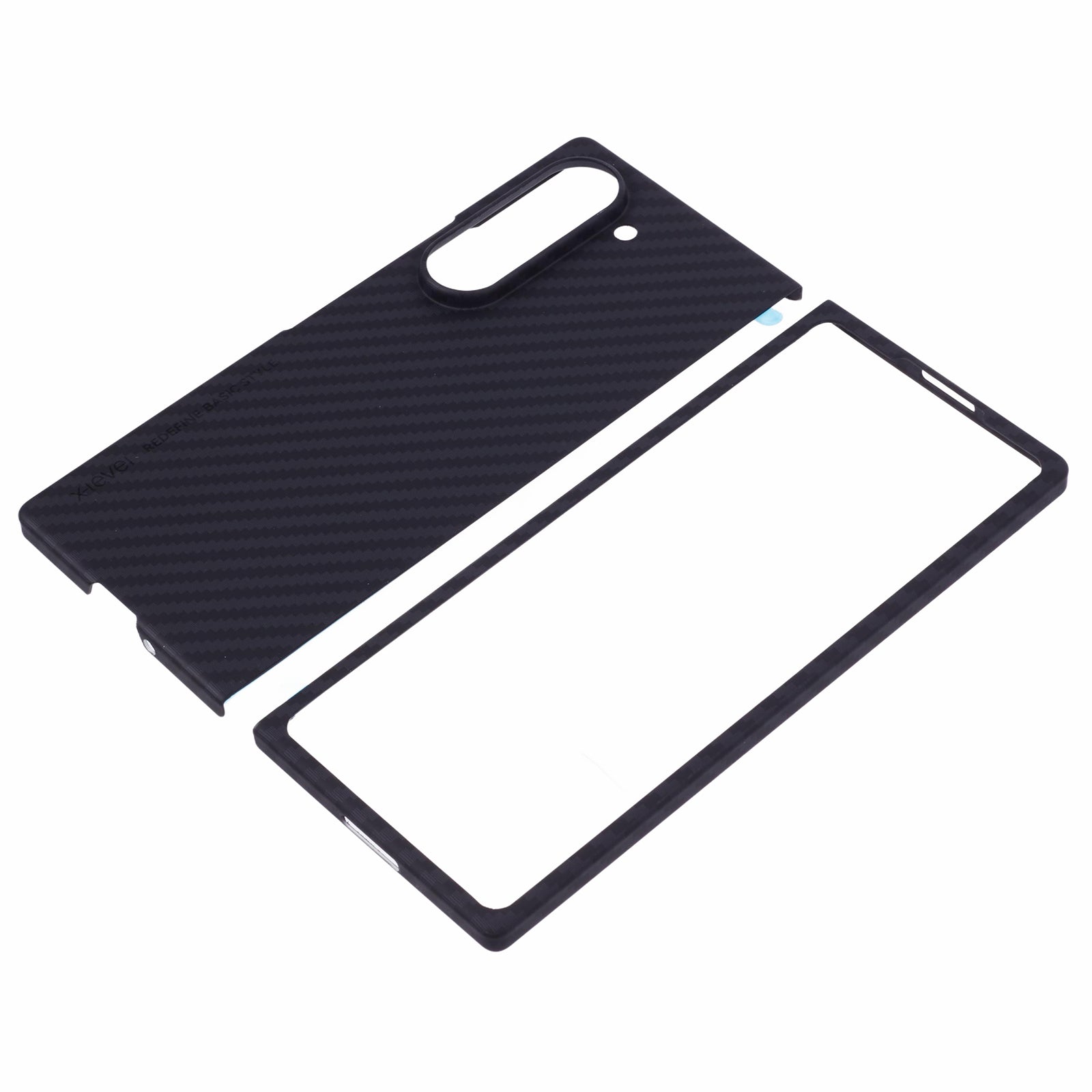 X-LEVEL For Samsung Galaxy Z Fold6 5G Phone Case PC Mobile Phone Cover Carbon Fiber Texture Phone Shell