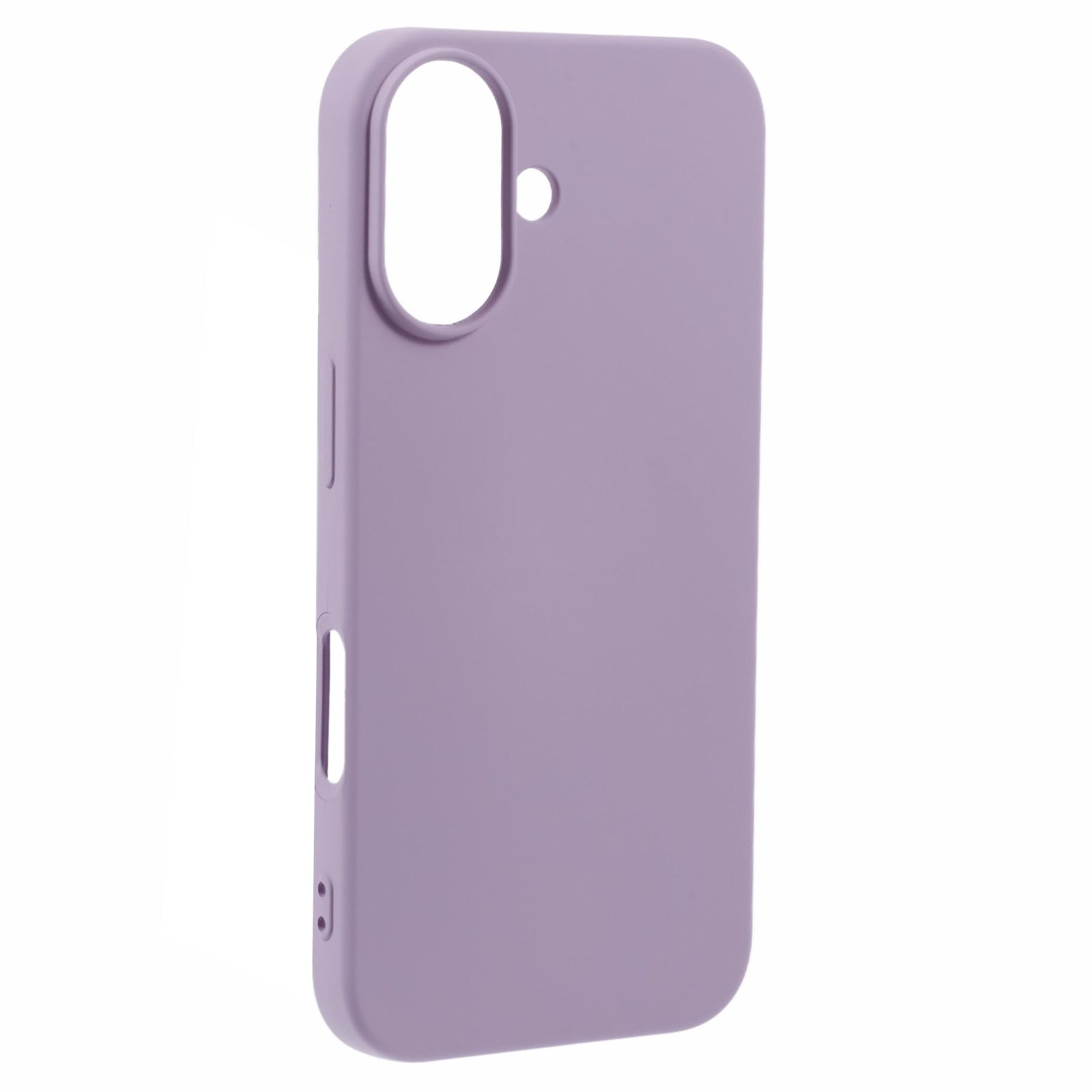 For iPhone 16 Plus TPU Case Soft Fiber Lining Anti-scratch Phone Cover - Purple