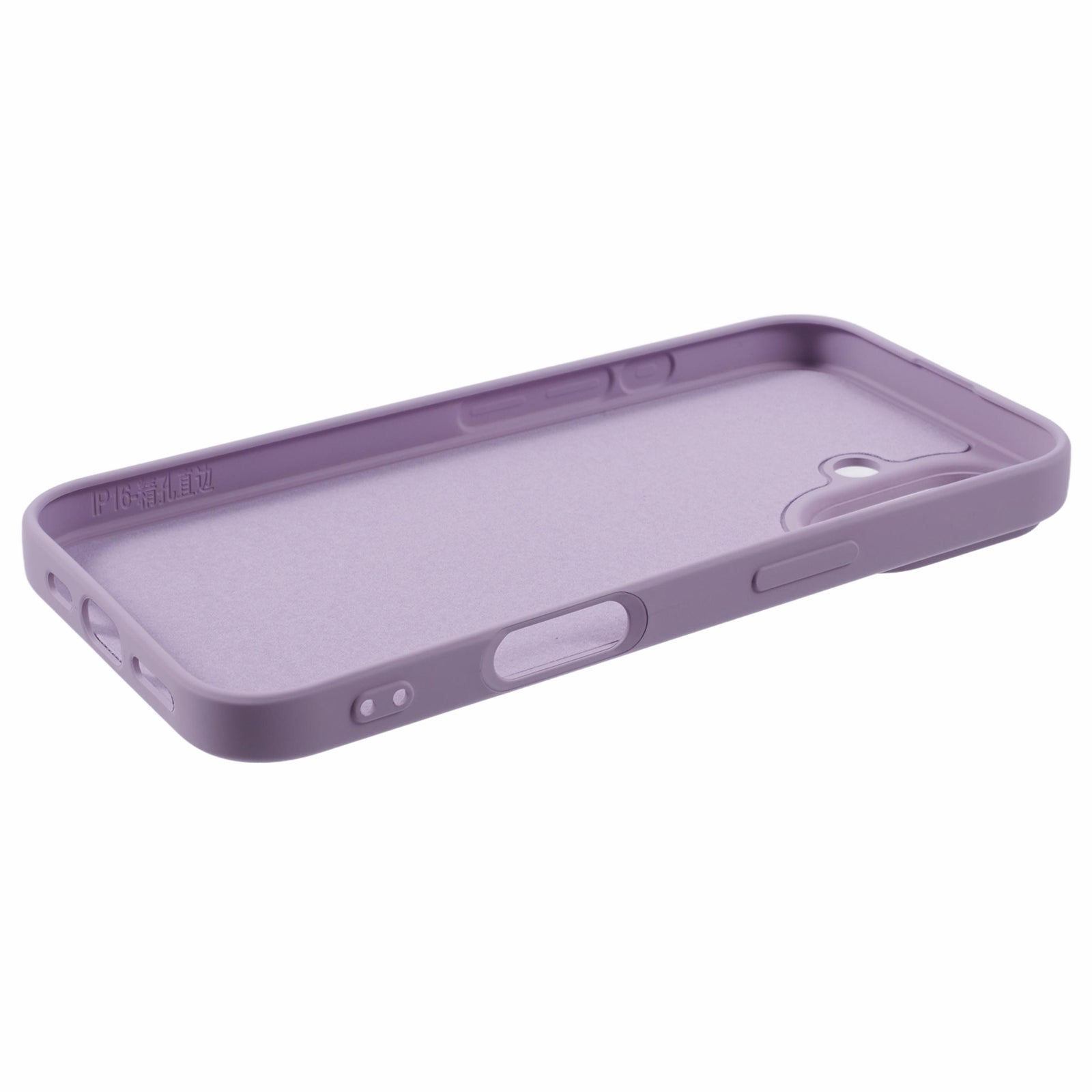 For iPhone 16 Plus TPU Case Soft Fiber Lining Anti-scratch Phone Cover - Purple