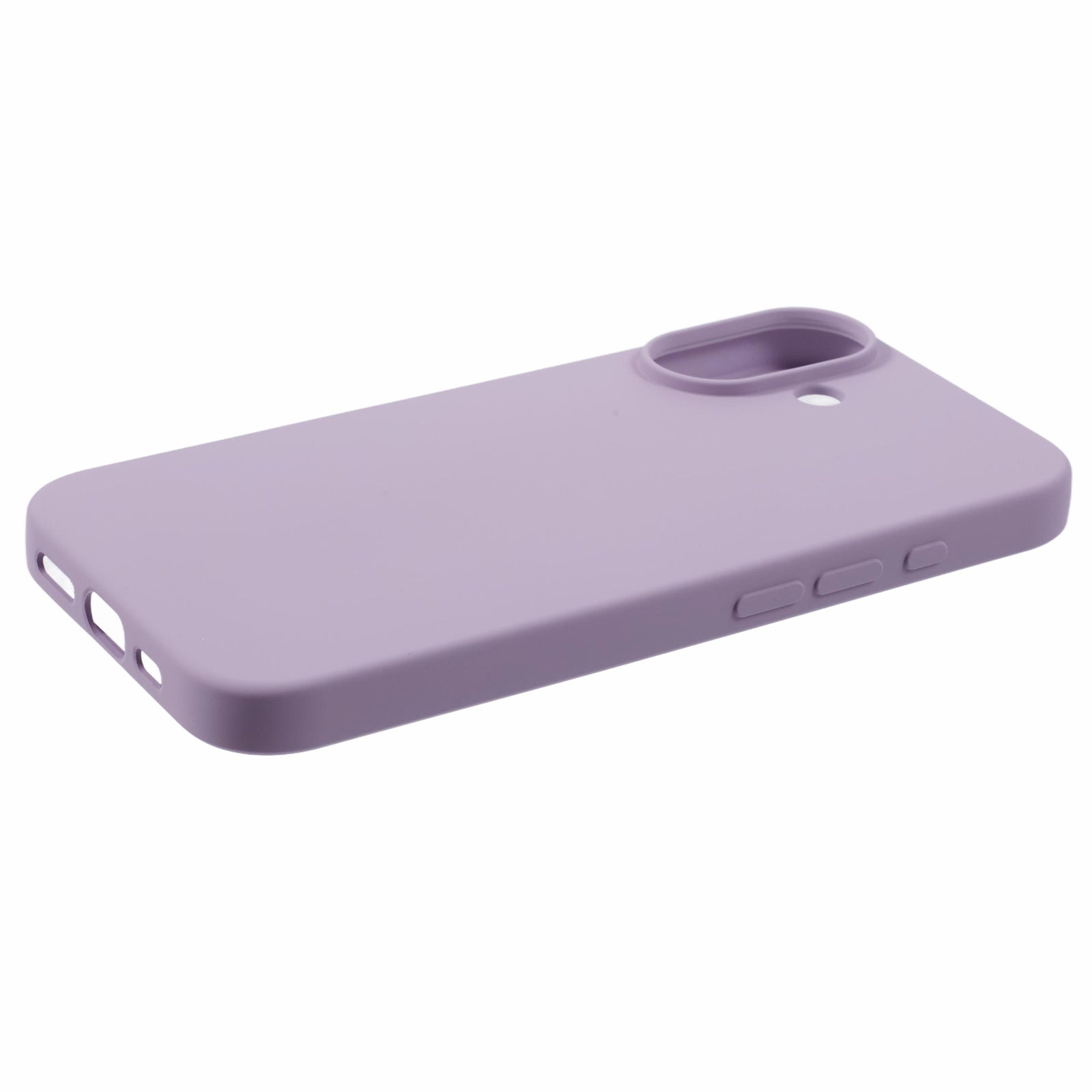 For iPhone 16 Plus TPU Case Soft Fiber Lining Anti-scratch Phone Cover - Purple