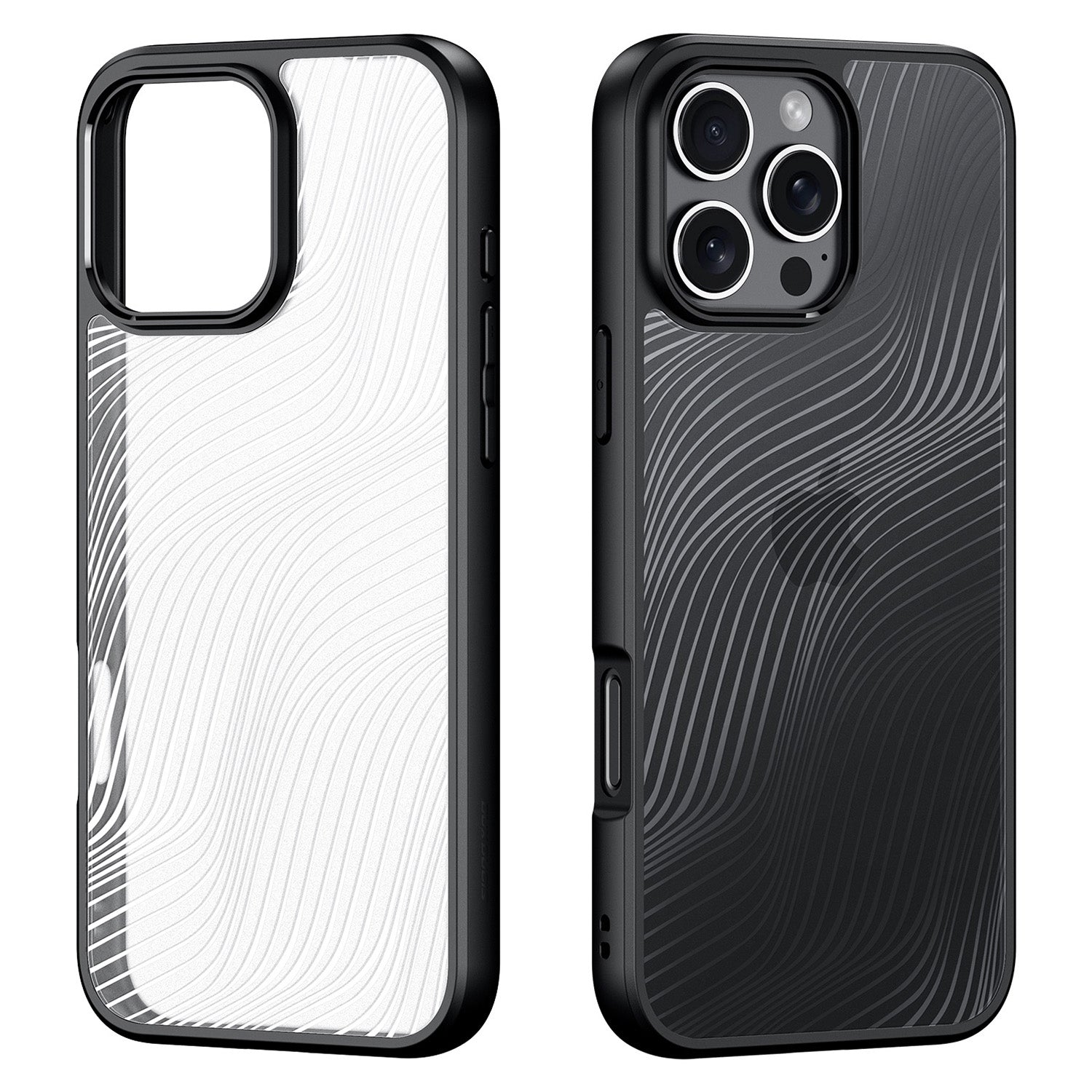 DUX DUCIS Aimo Series For iPhone 16 Pro Max Case TPU+PC Anti-Drop Matte Phone Cover (REACH Certification) - Black