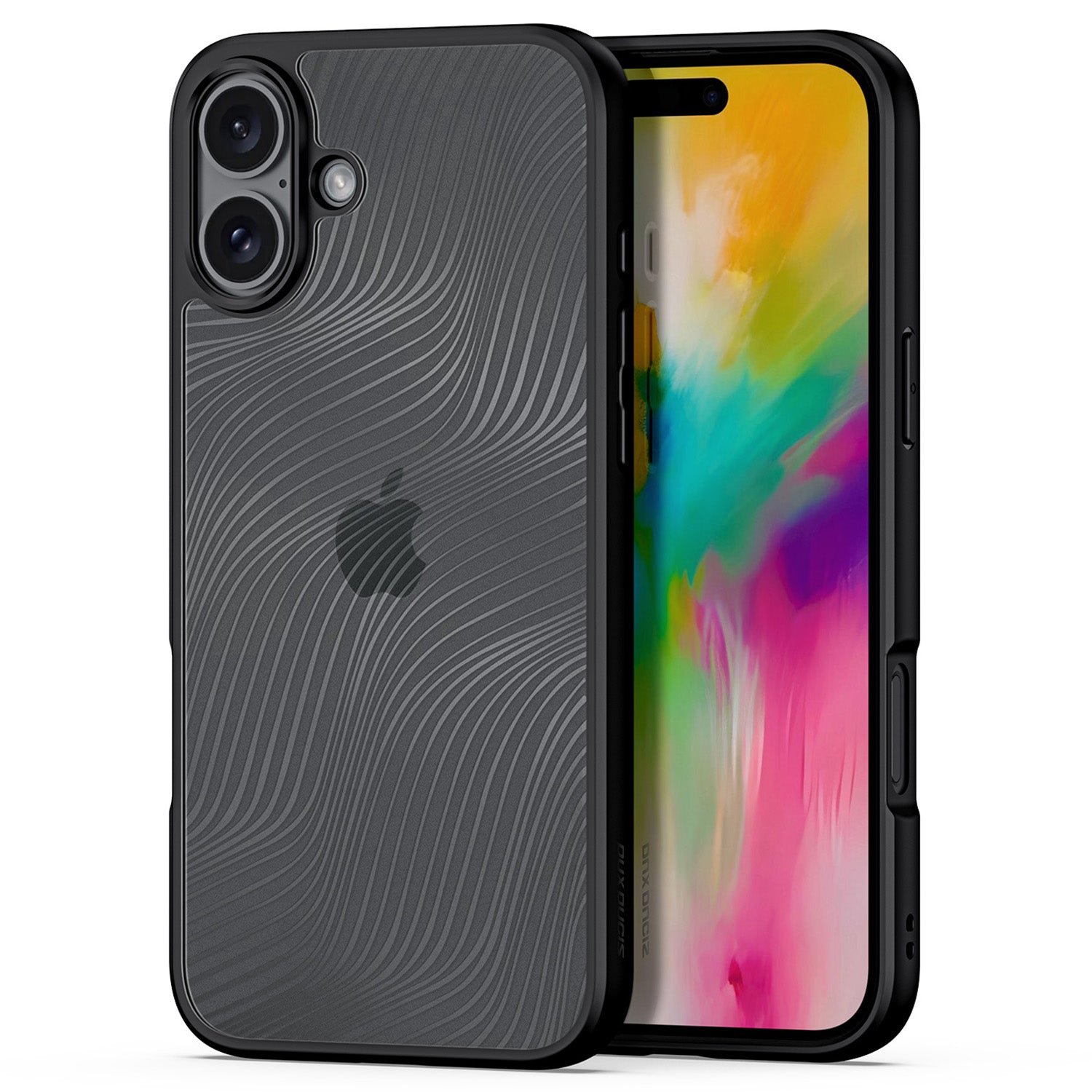 DUX DUCIS Aimo Series For iPhone 16 Plus Matte Case Anti-Drop TPU+PC Phone Cover (REACH Certification) - Black