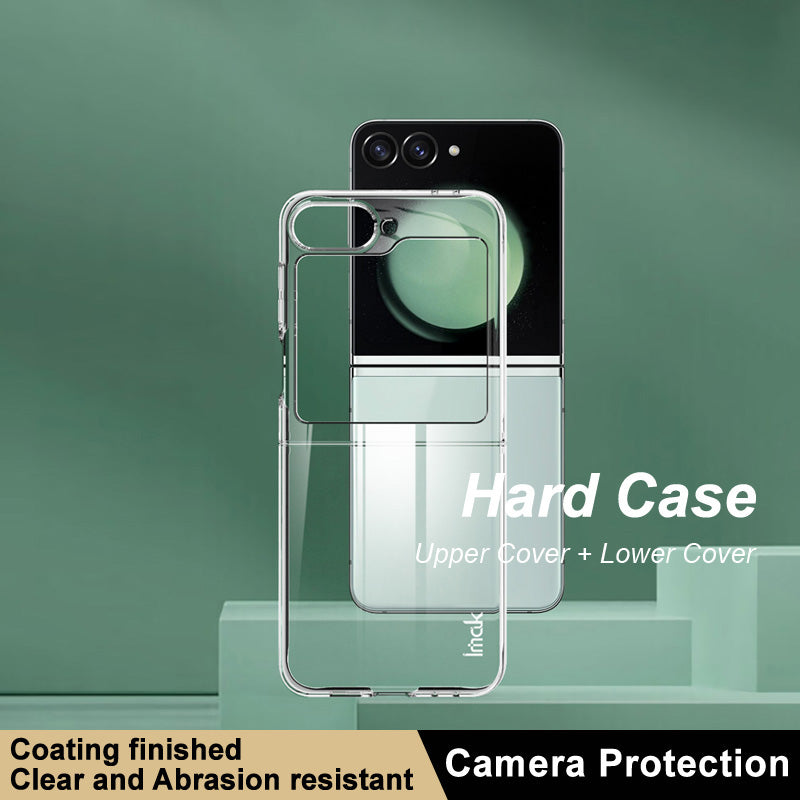 IMAK Crystal Case II Pro for Samsung Galaxy Z Flip6 5G Clear Case Two-Piece PC Phone Cover (Upper Cover+Lower Cover)