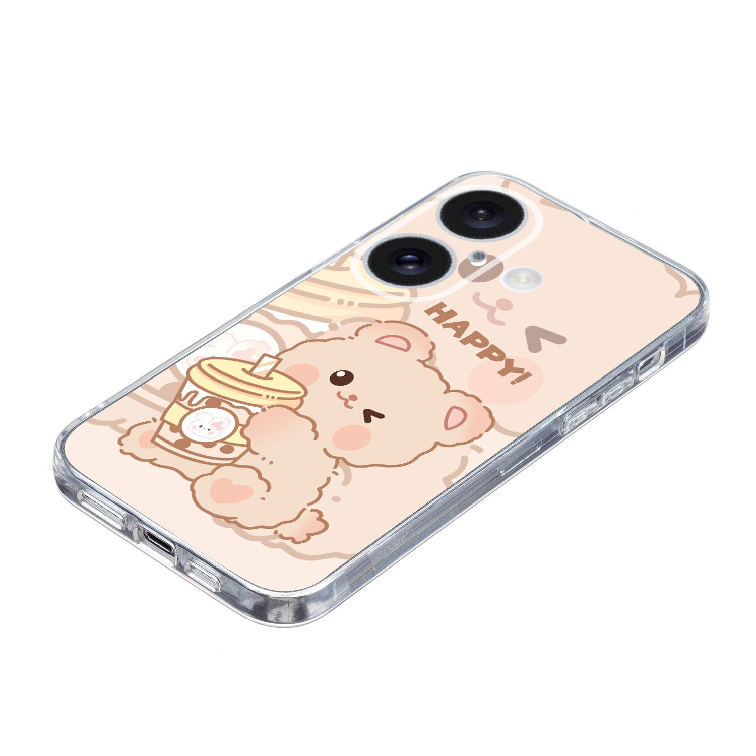 For iPhone 16 Plus Case Pattern Print TPU Protective Phone Cover - Bear