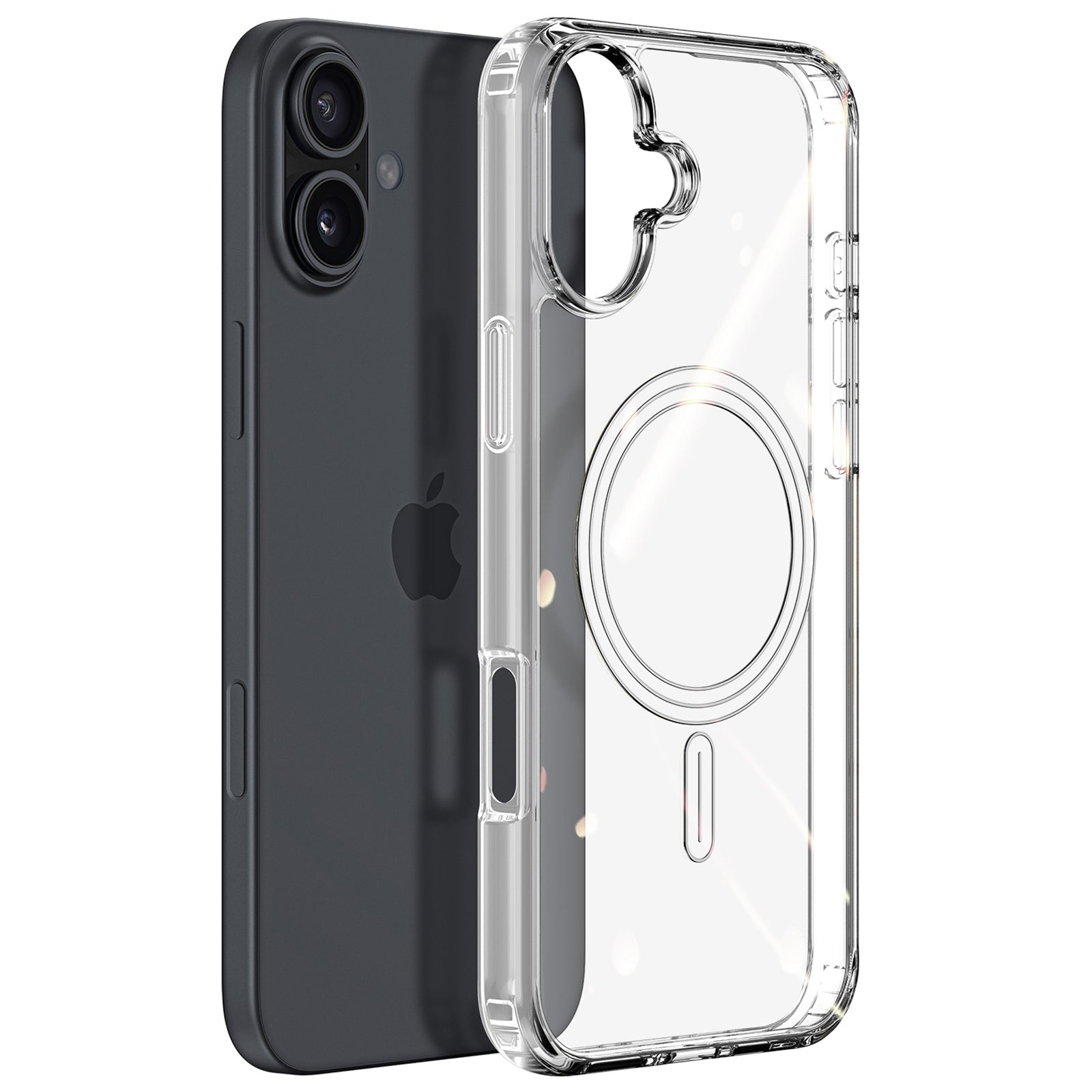 DUX DUCIS Clin Series for iPhone 16 Plus Magnetic Case Anti-Scratch Clear PC+TPU Phone Cover