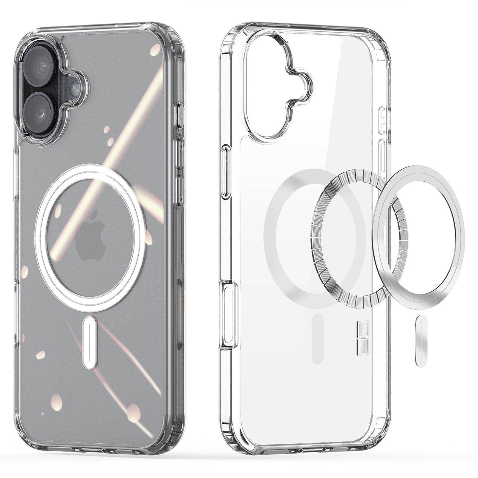 DUX DUCIS Clin Series for iPhone 16 Plus Magnetic Case Anti-Scratch Clear PC+TPU Phone Cover