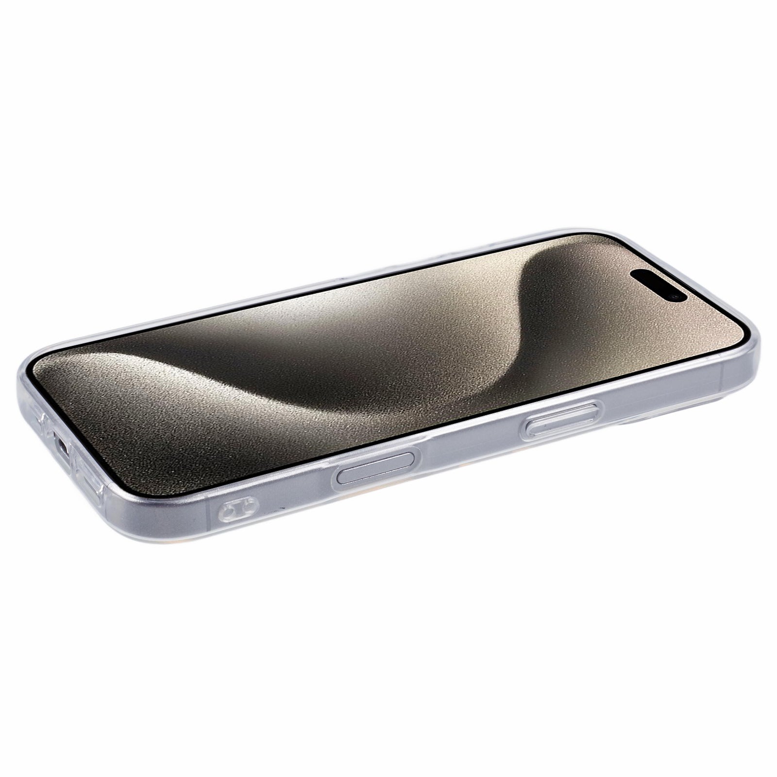 For iPhone 16 Pro Clear Case Anti-Fingerprint TPU Phone Cover