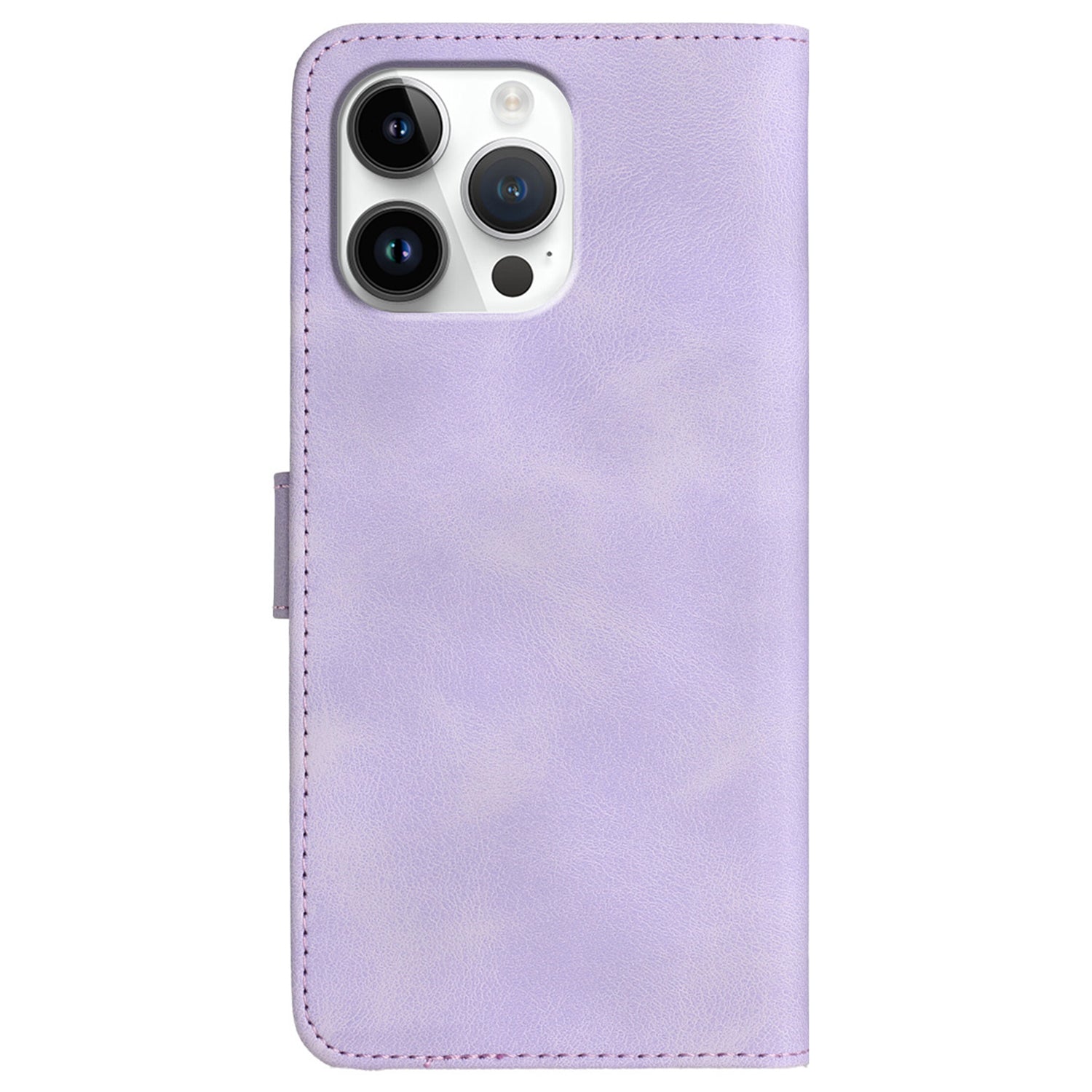 YX0030 For iPhone 16 Pro Max Case PU Leather Wallet Phone Cover Smile Letter - Light Purple