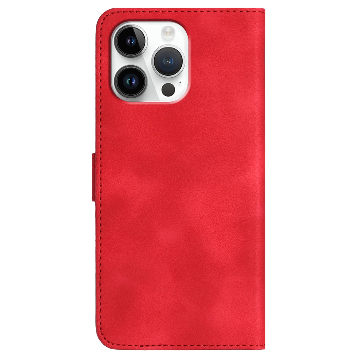 YX0030 For iPhone 16 Pro Max Case PU Leather Wallet Phone Cover Smile Letter - Red