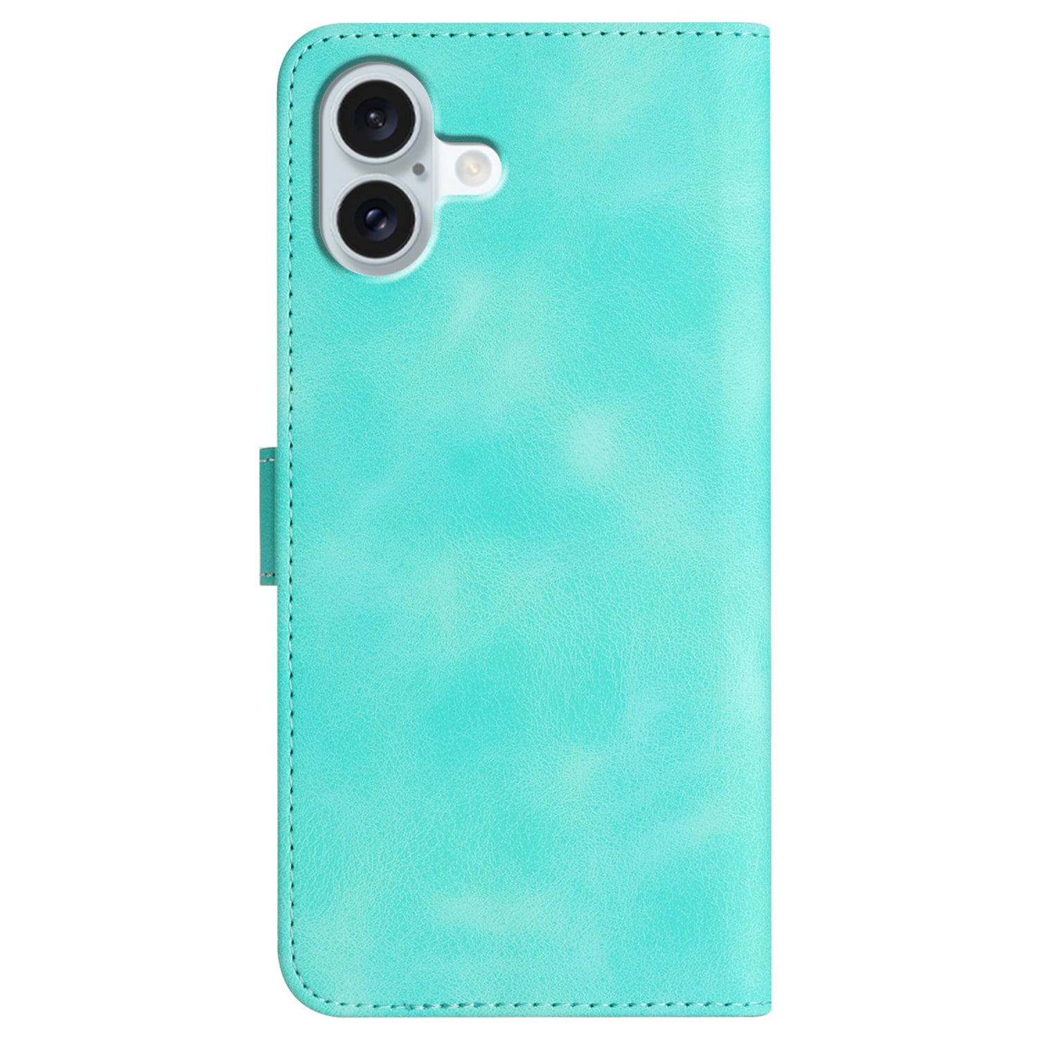 YX0030 For iPhone 16 Plus Case PU Leather Stand Wallet Flip Phone Cover - Baby Blue