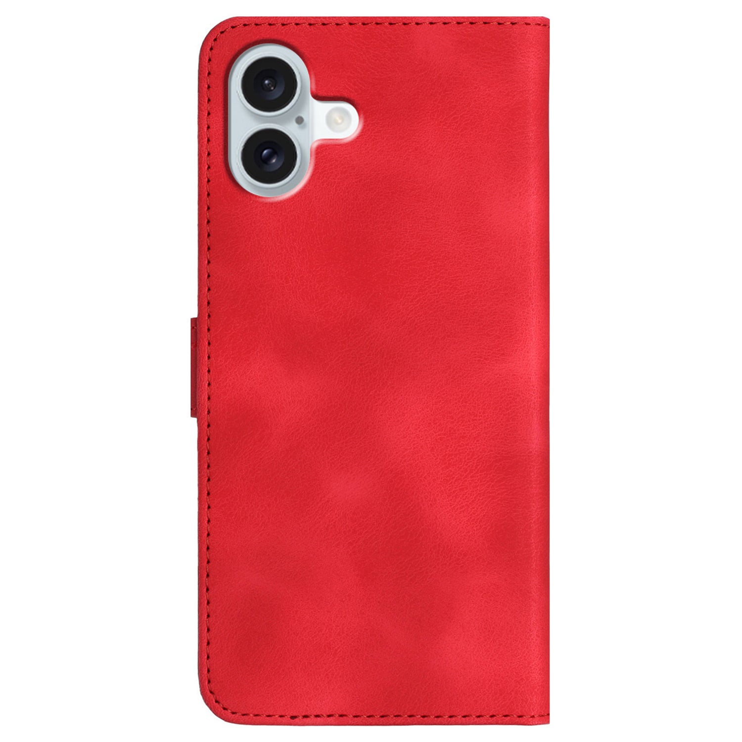 YX0030 For iPhone 16 Plus Case PU Leather Stand Wallet Flip Phone Cover - Red