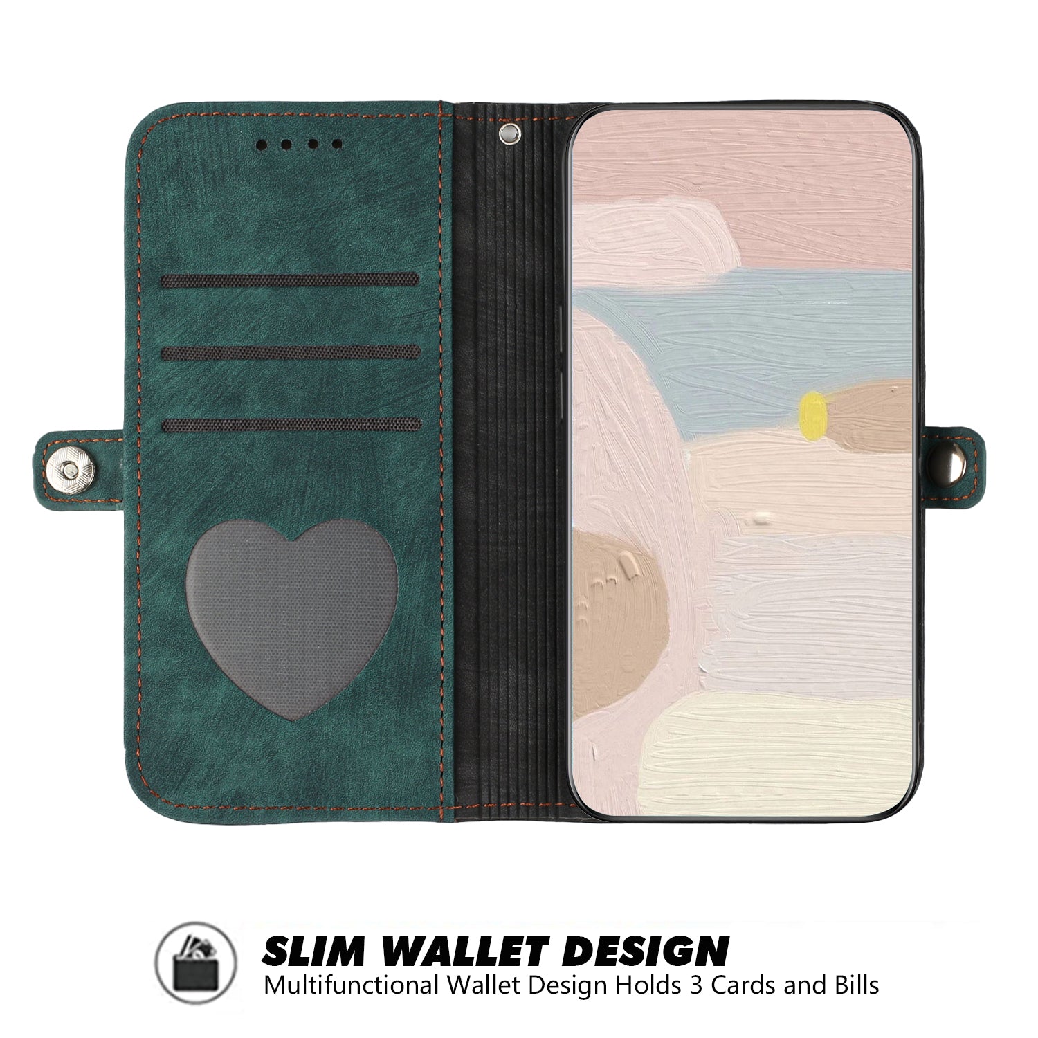 YX0020 For iPhone 16 Plus Case Skin Touch Texture Leather Wallet Phone Cover - Blackish Green