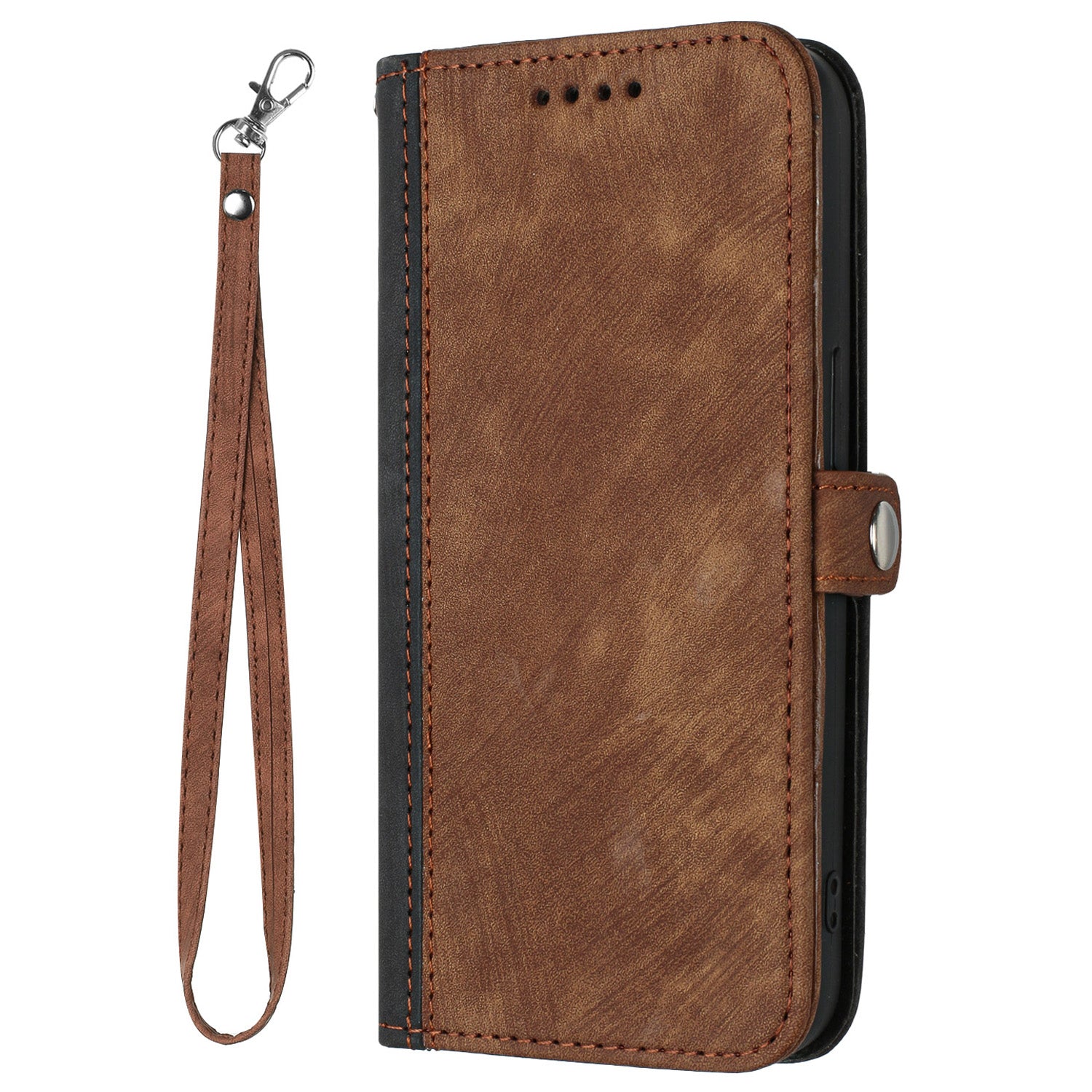 YX0020 For iPhone 16 Plus Case Skin Touch Texture Leather Wallet Phone Cover - Coffee