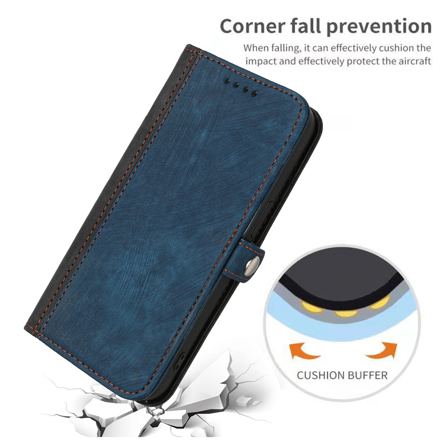 YX0020 For iPhone 16 Plus Case Skin Touch Texture Leather Wallet Phone Cover - Sapphire