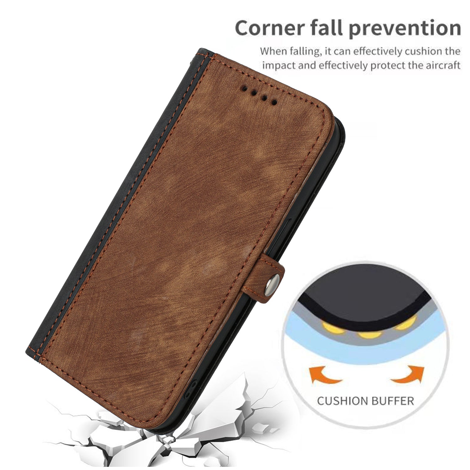 YX0020 For iPhone 16 Pro Case Wallet Stand Skin Touch Leather Phone Cover - Coffee