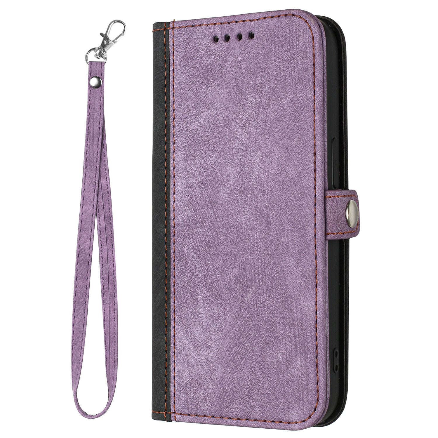 YX0020 For iPhone 16 Pro Max Case Phone Leather Cover Dual Magnetic Clasps - Purple