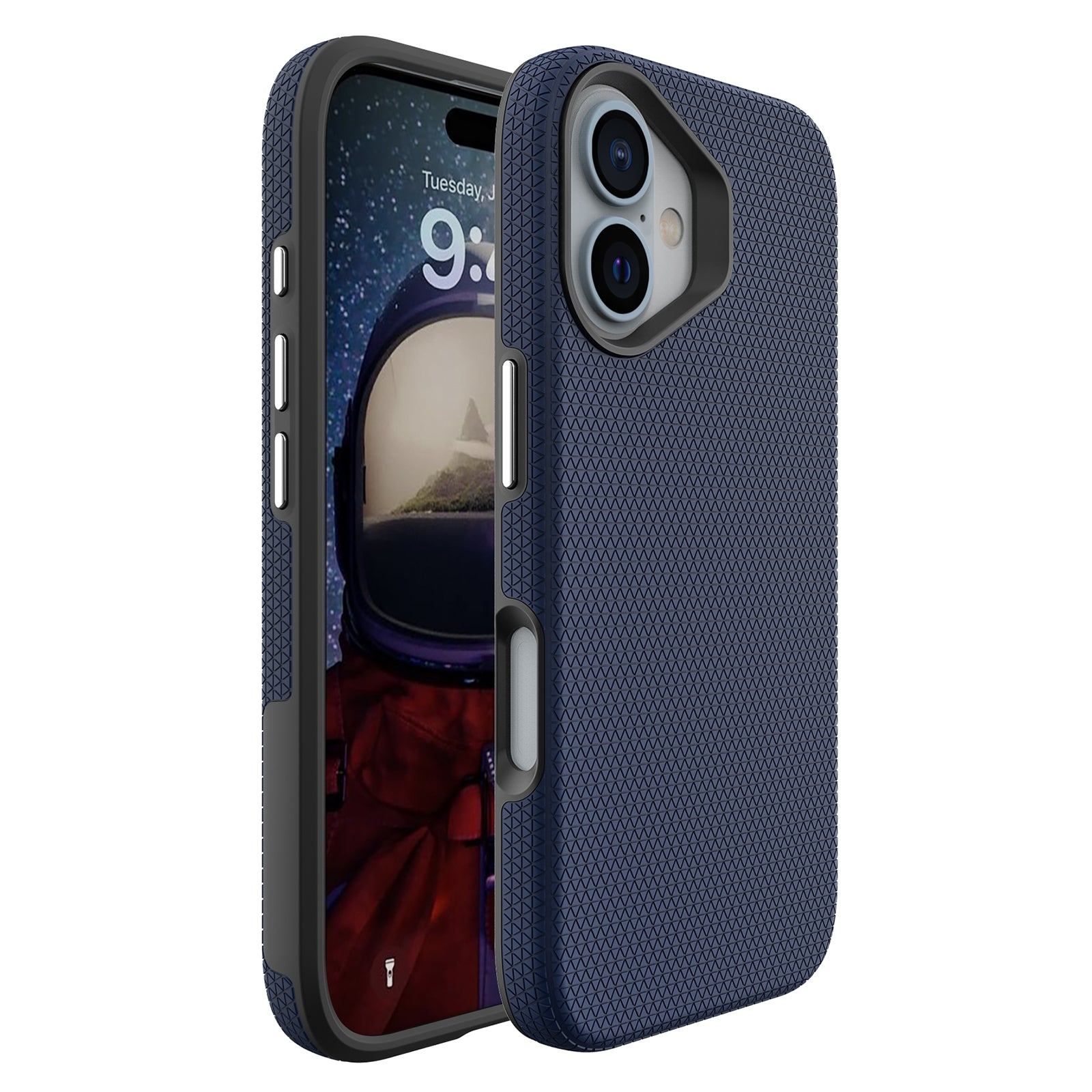 For iPhone 16 Plus Case Compatible with MagSafe TPU+PC Anti-Scratch Phone Cover - Navy Blue