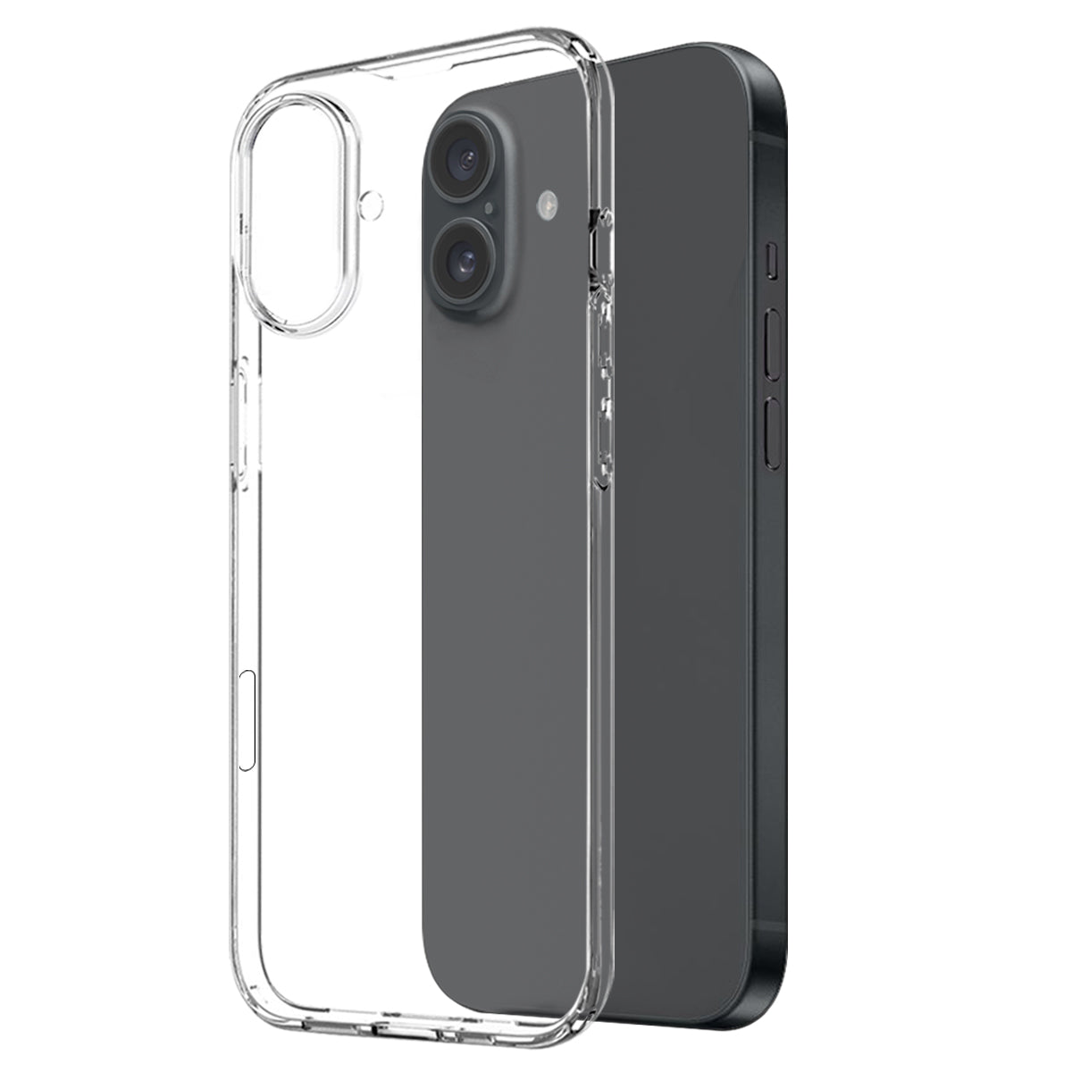 NORTHJO for iPhone 16 Plus Case TPU Phone Cover with Tempered Glass Screen Protector+Rear Lens Film