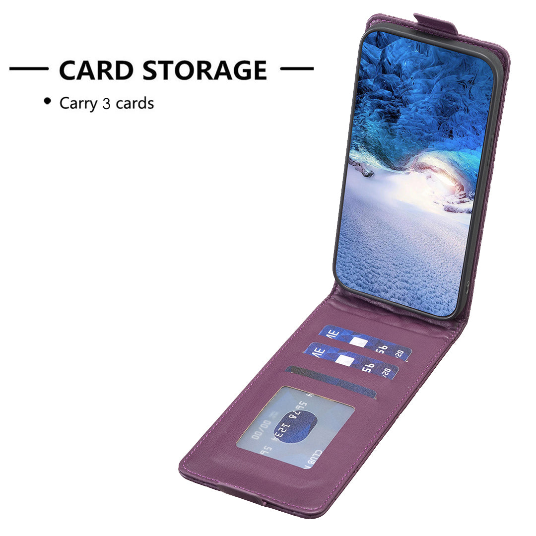 BF30 For iPhone 16 Plus Wholesale Phone Case Vertical Flip PU Leather Phone Cover with Card Slot - Dark Purple