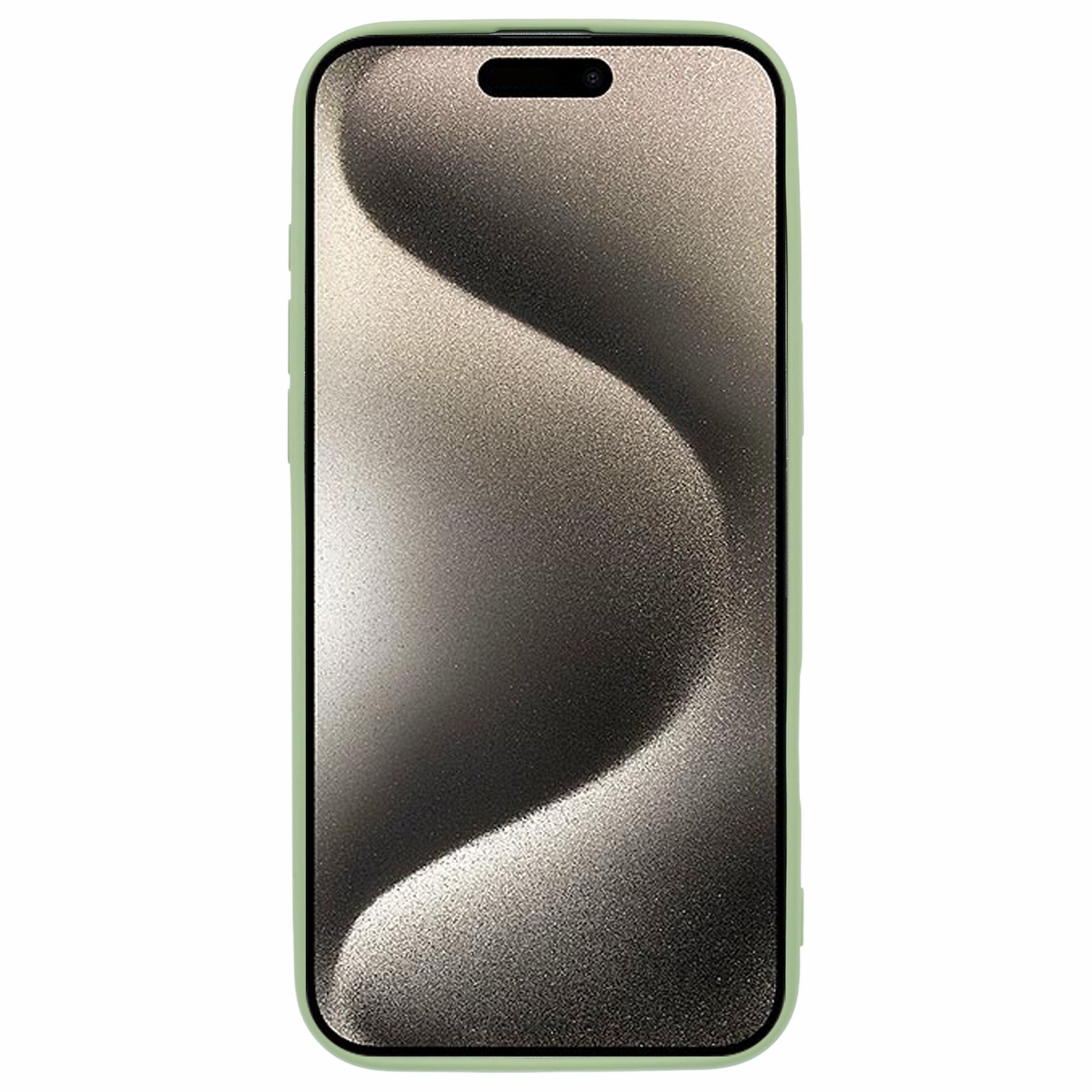 For iPhone 16 Pro Max TPU Case Shockproof Soft TPU Fiber Lining Phone Cover - Matcha Green