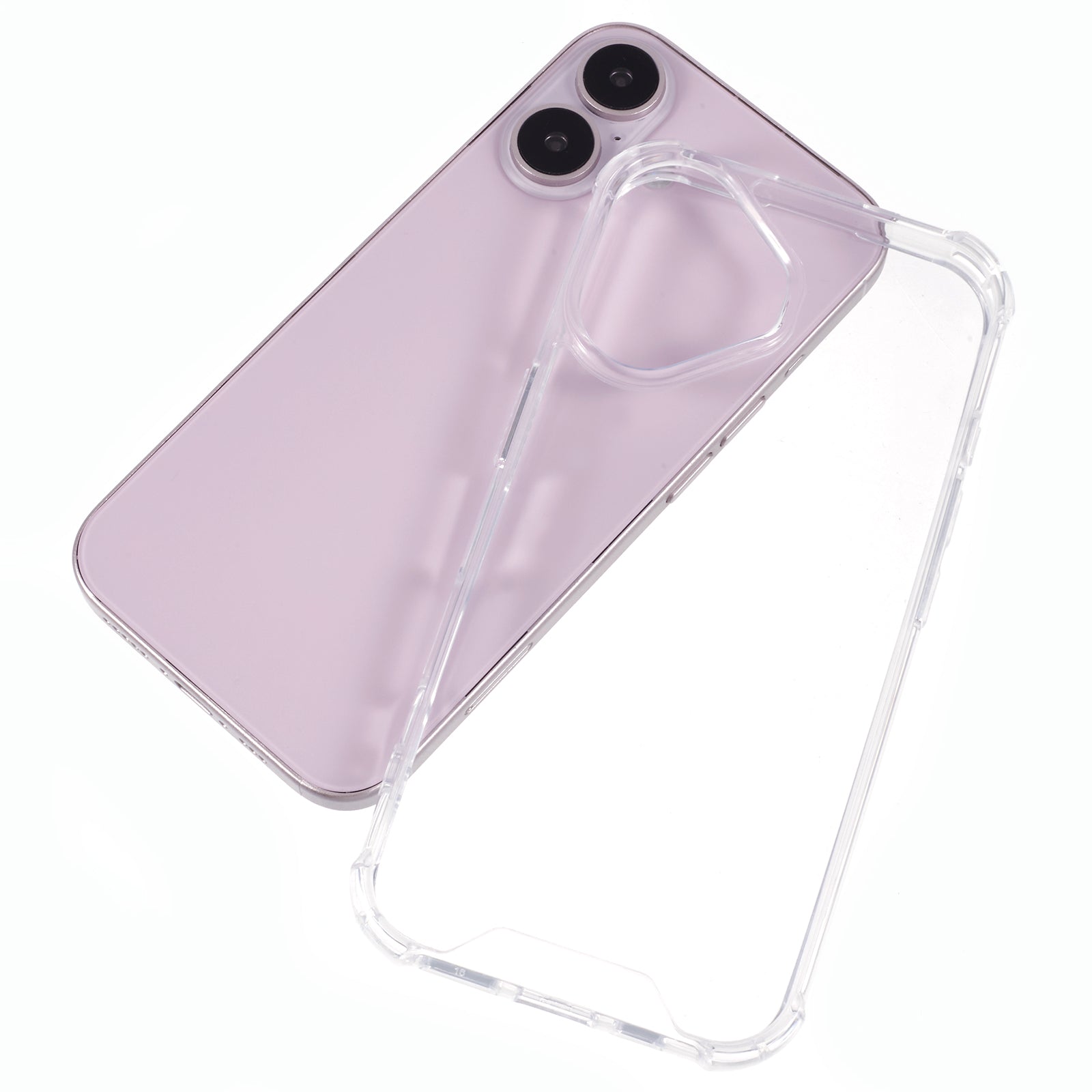 For iPhone 16 Case Acrylic+TPU Phone Case Four Corner Reinforced